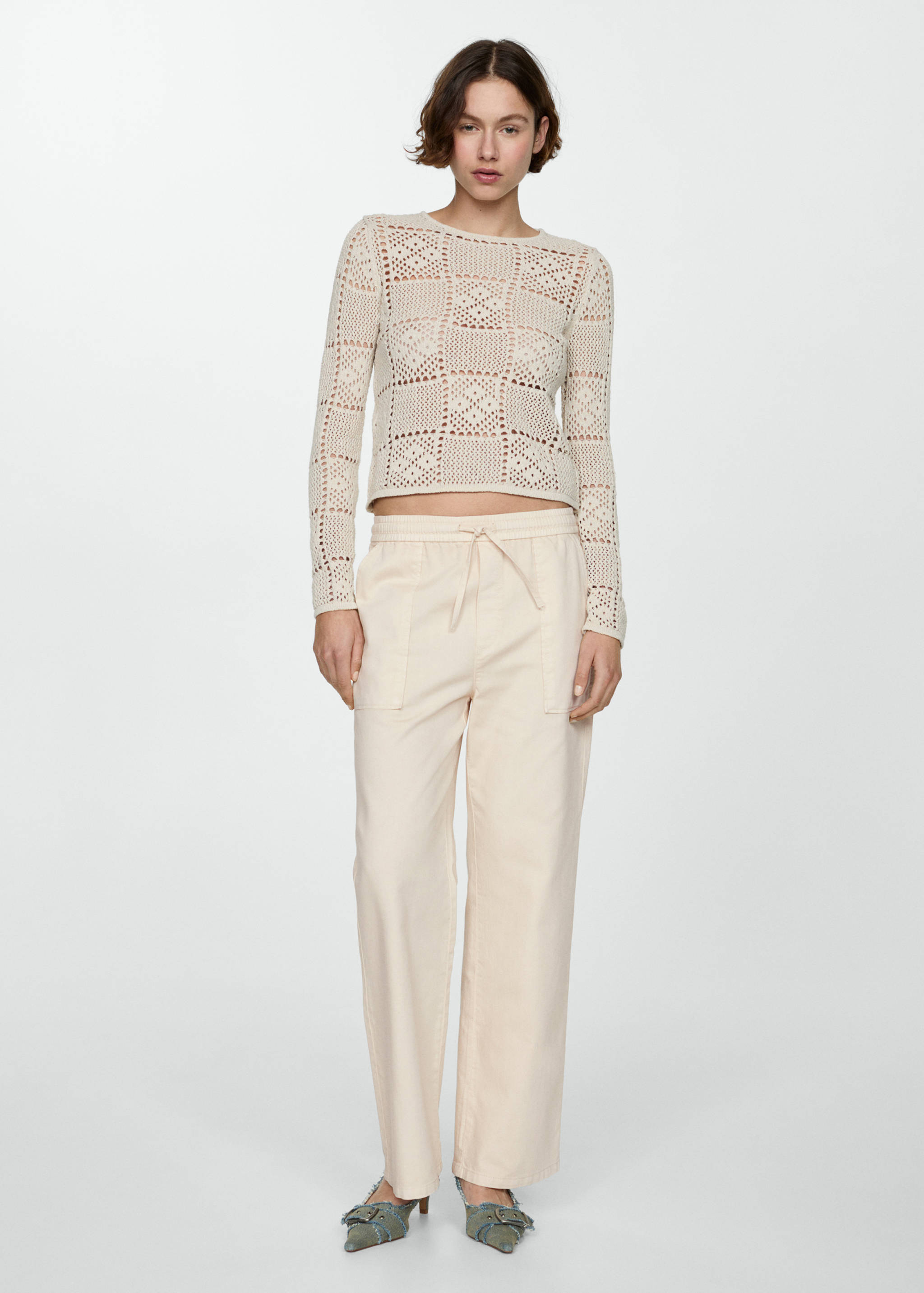 Straight-fit jeans with elastic waist - General plane