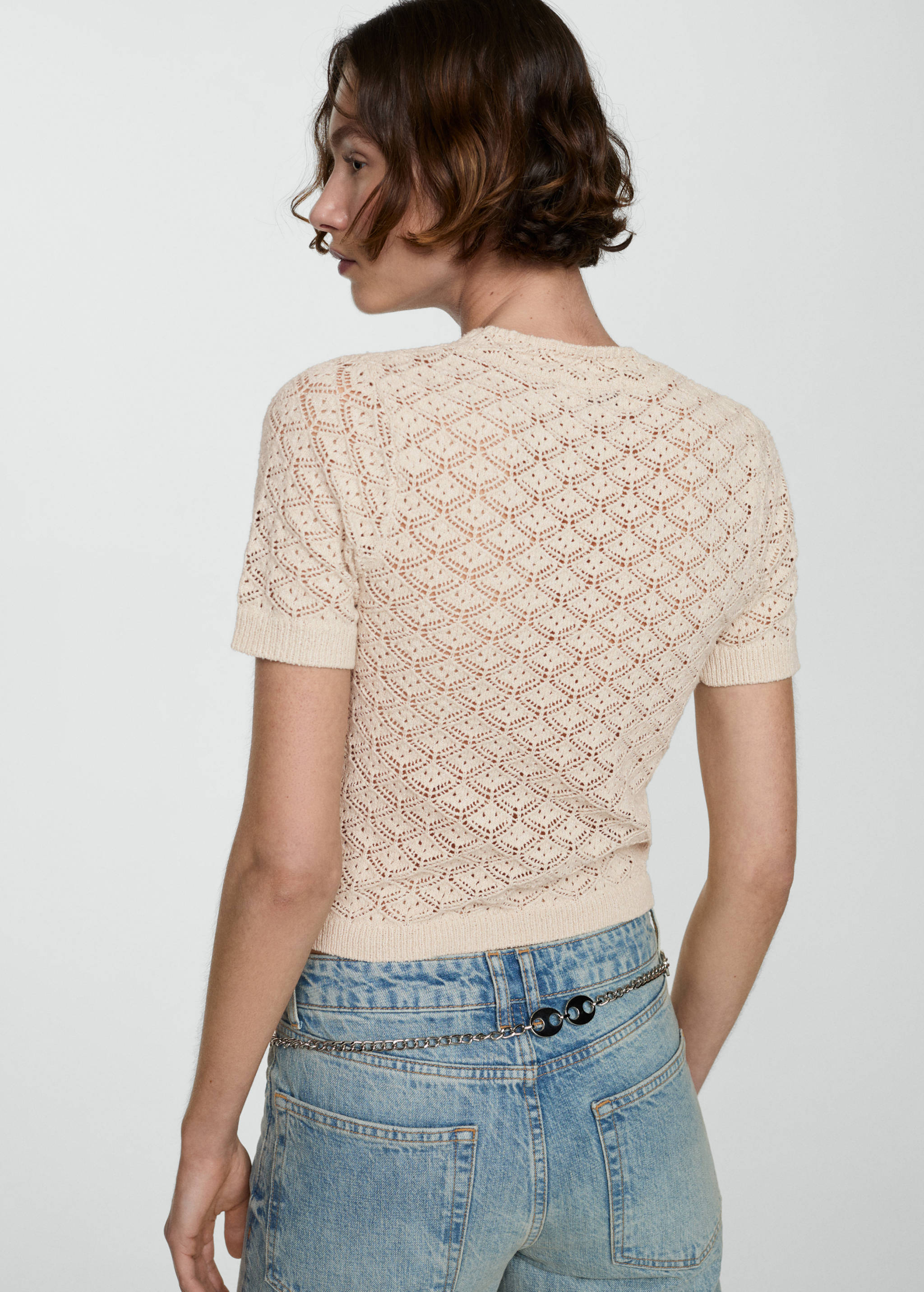 Jersey calado manga corta - Reverso del artículo