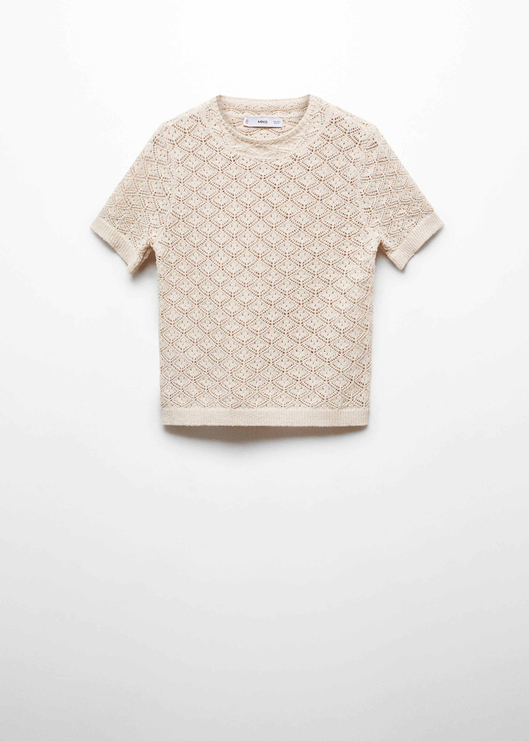 Pull-over ajouré manches courtes - Article sans modèle