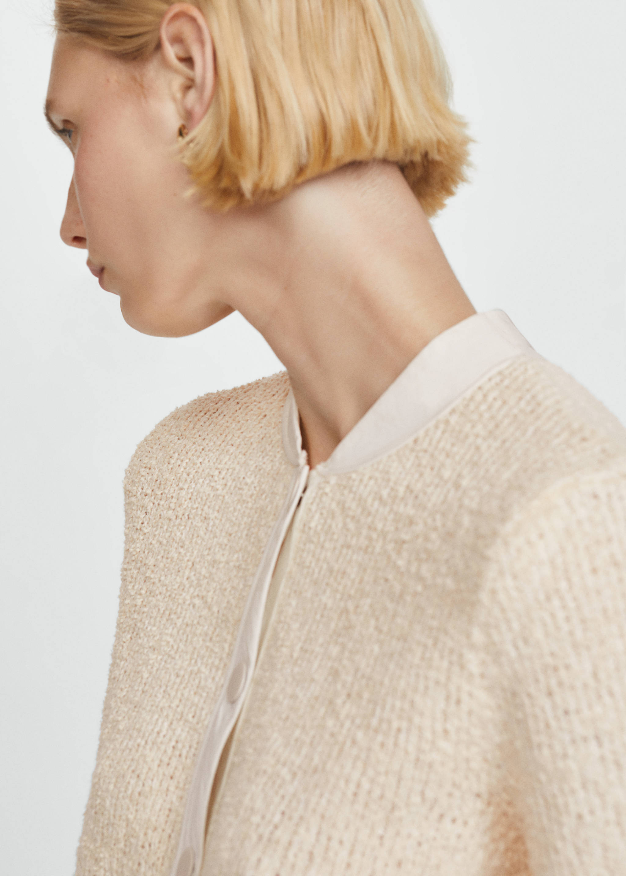 Кардиган с контрастными краями - Деталь изделия 6