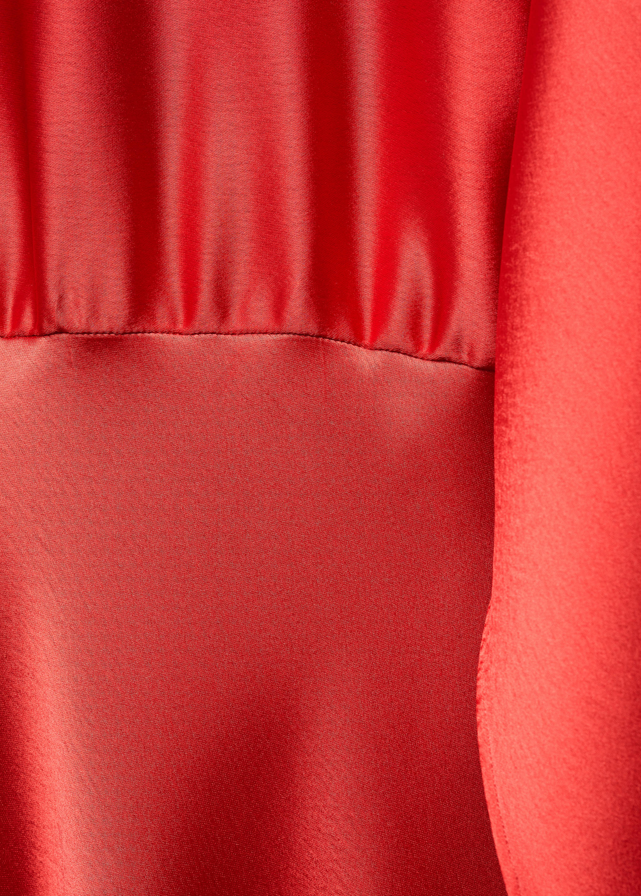 Flared-sleeve satin dress - Details of the article 8