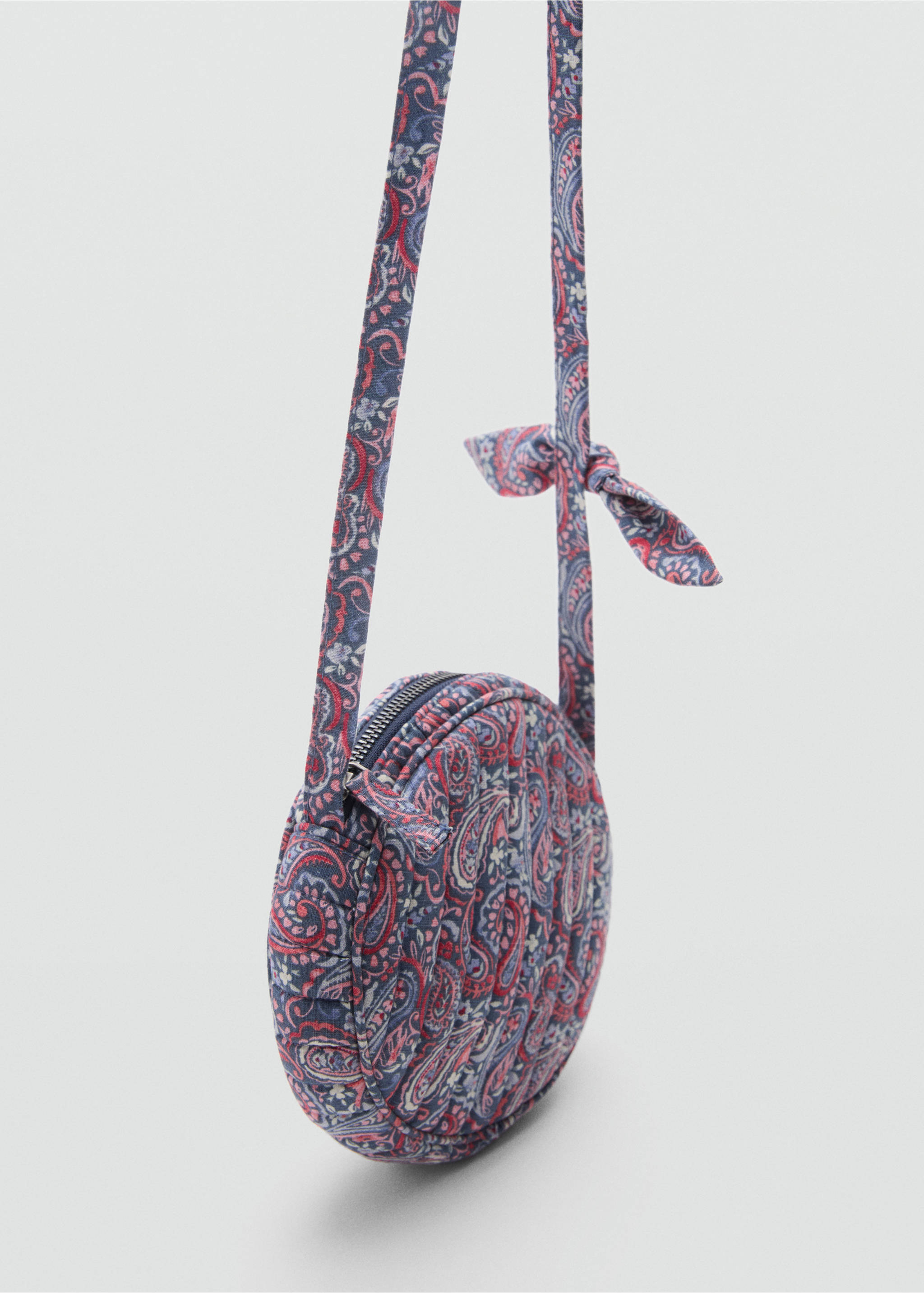 Printed round bag - Medium plane, Blue. Ref: 67027145-00.