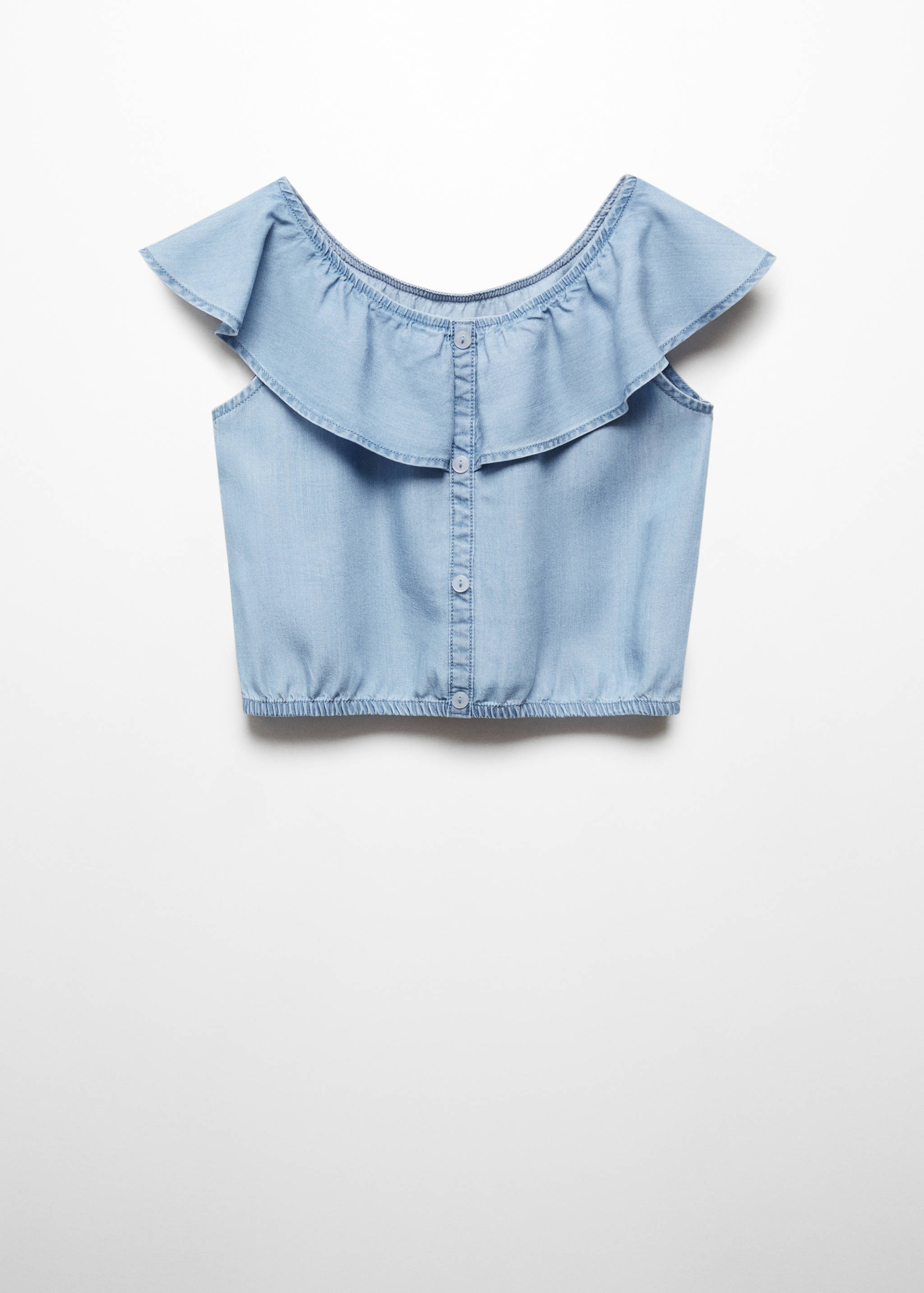 Blusa denim botones - Reverso del artículo