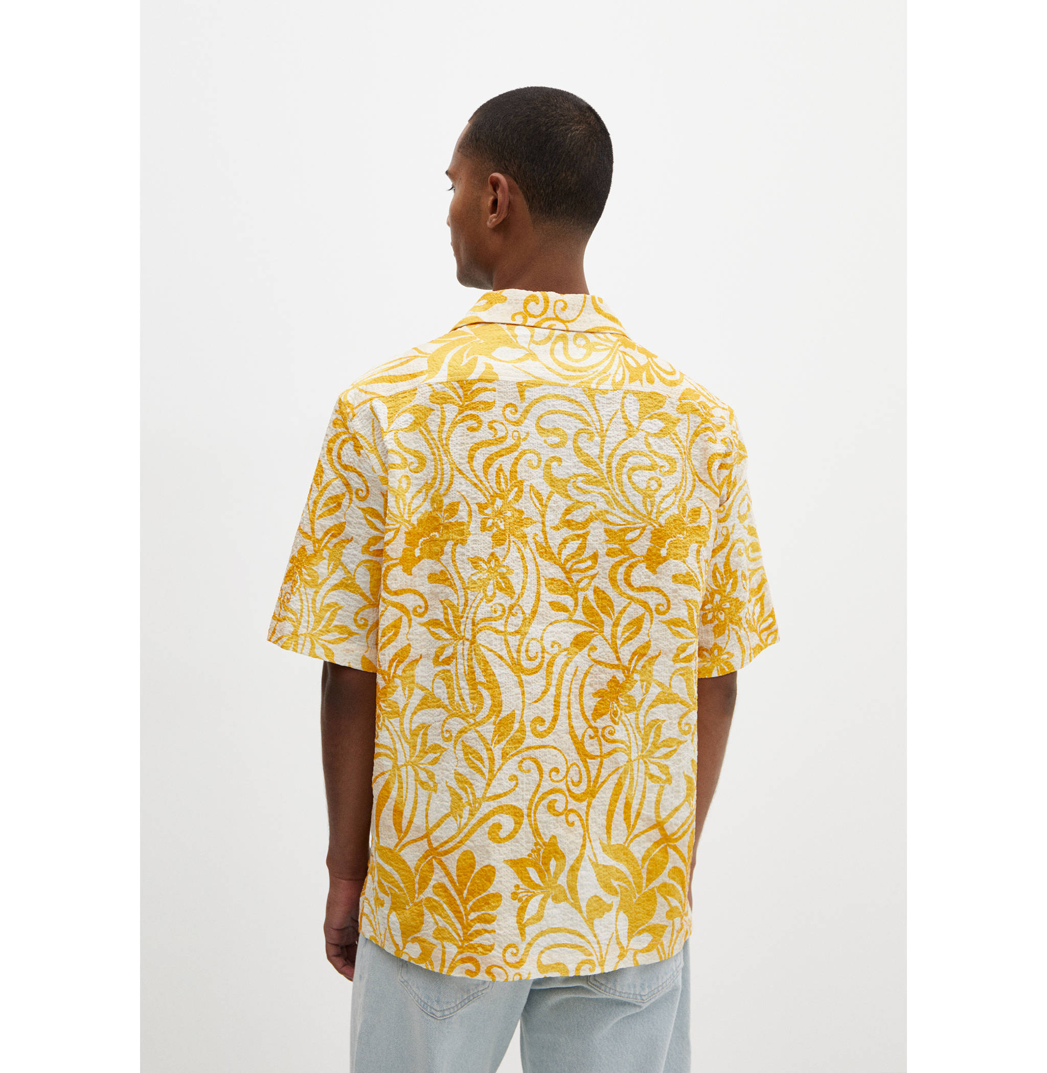 Camisa algodón textura estampada - Reverso del artículo