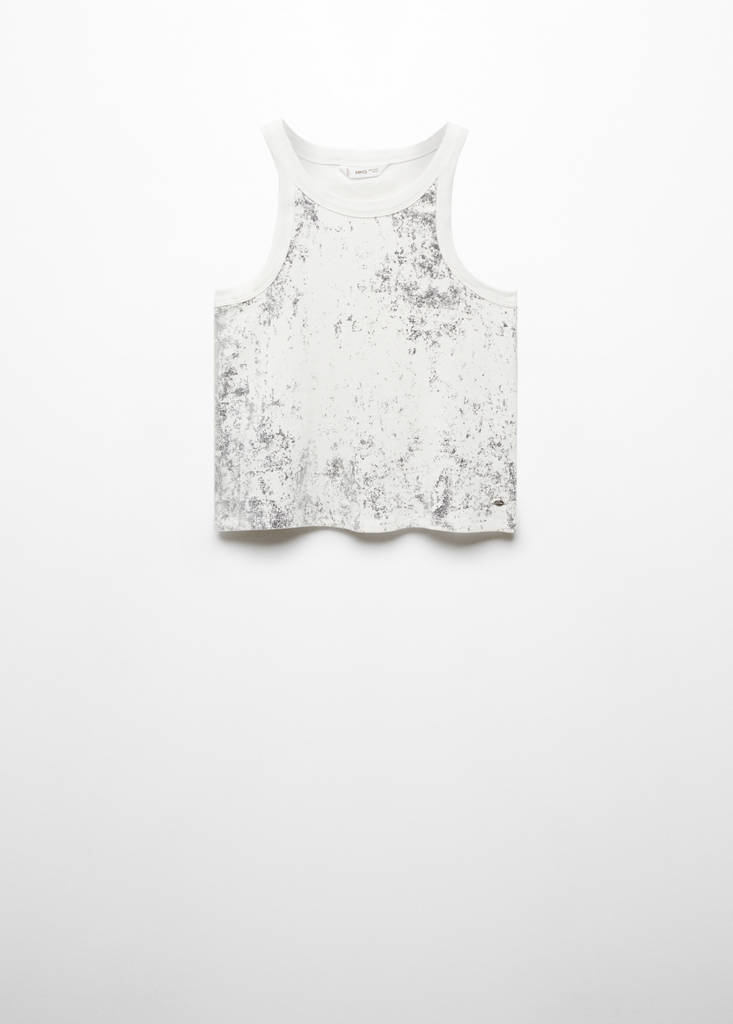 Metallic detail top — Off White