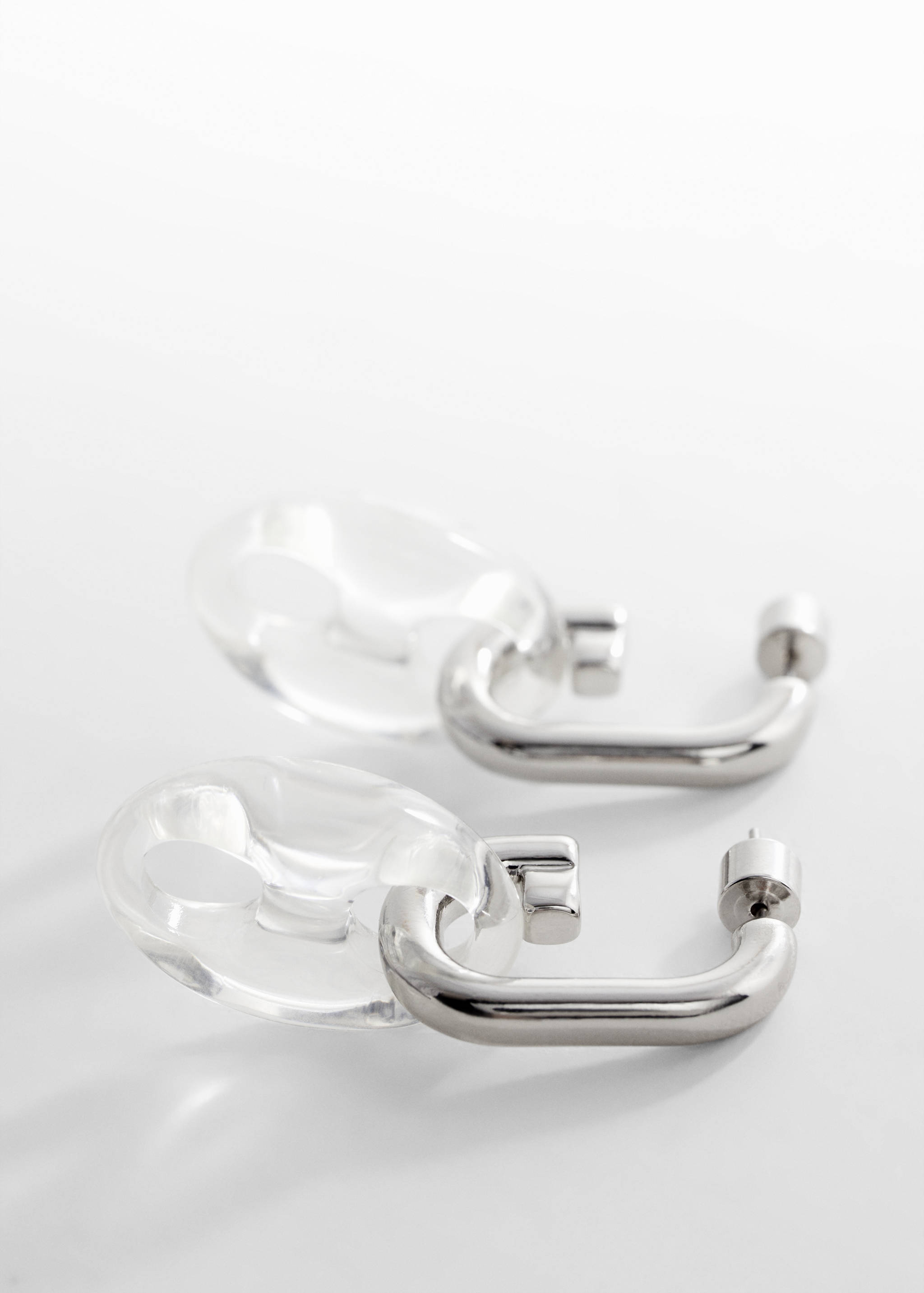 Combined link earrings - Medium plane