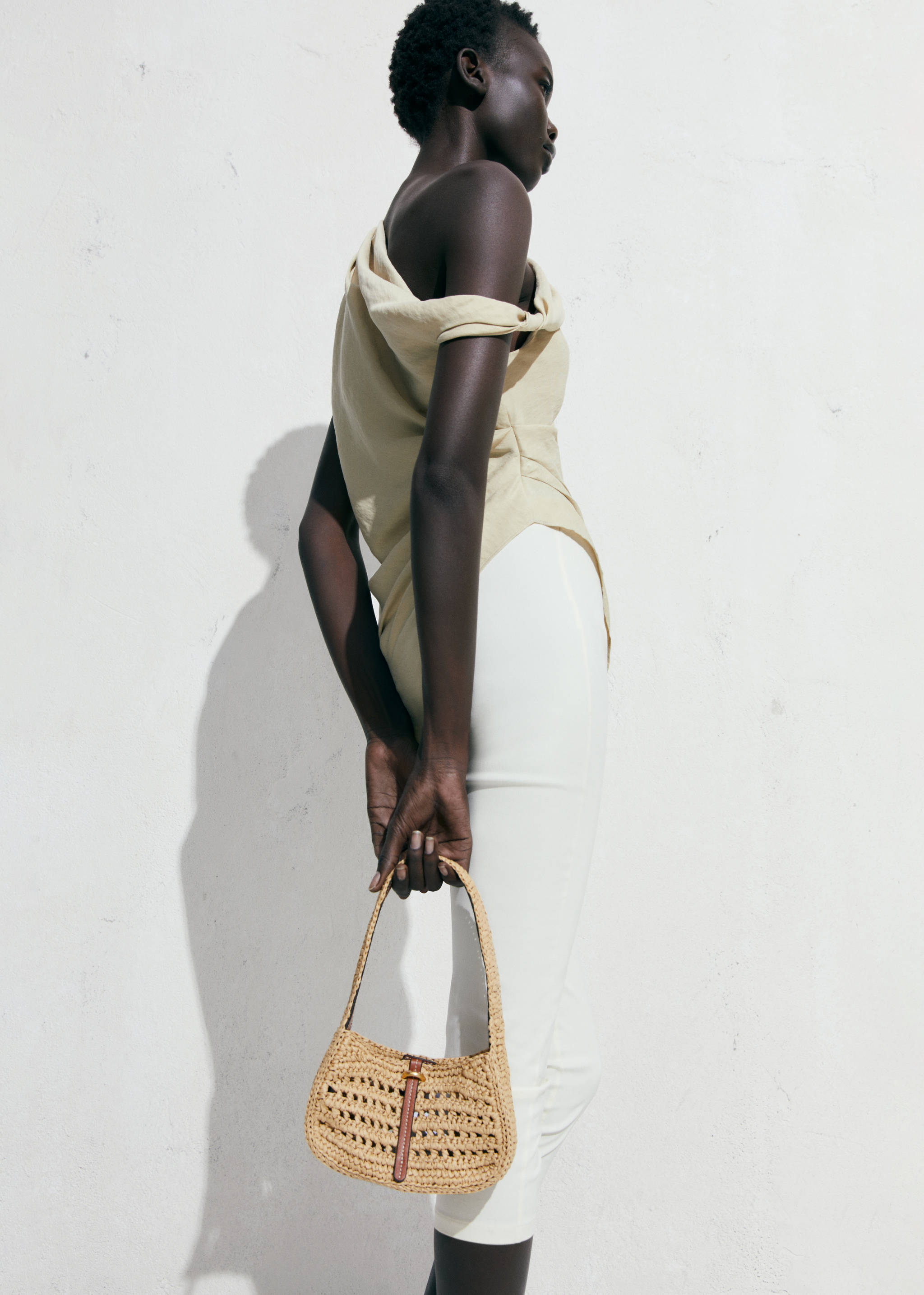 Natural fibre shoulder bag - General plane
