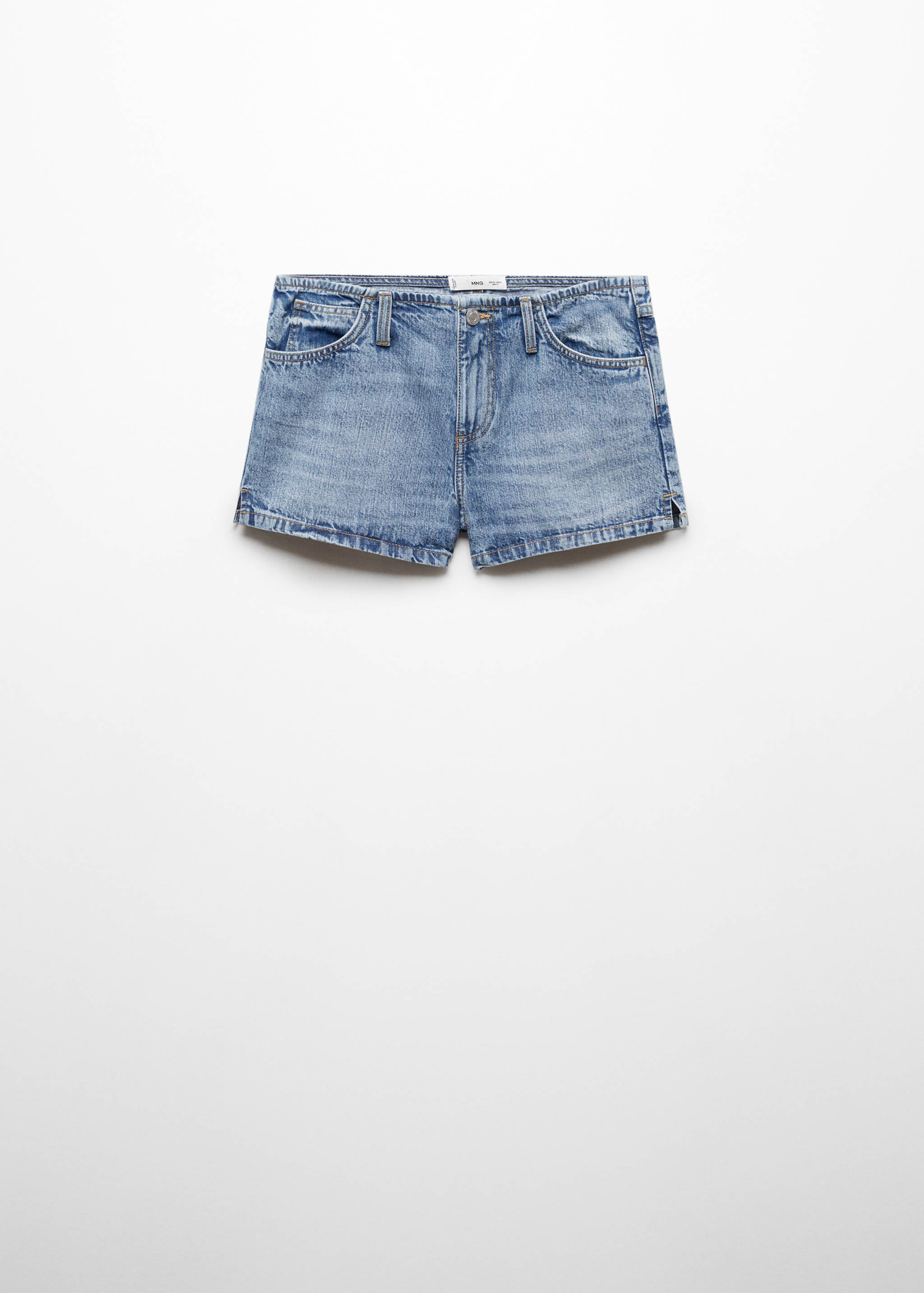 Low-rise denim shorts - Article without model