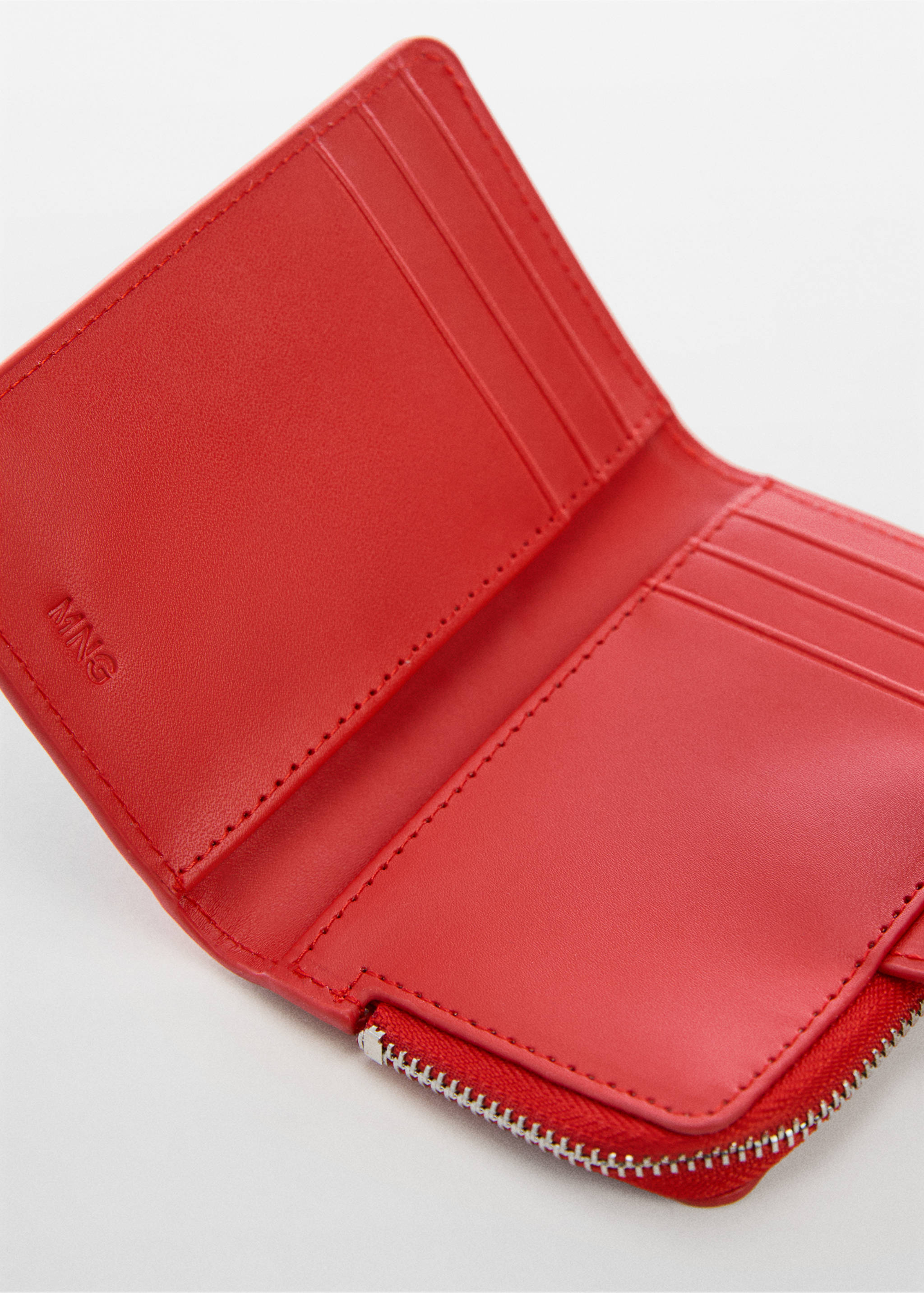 Wallet with flap and logo - Medium plane