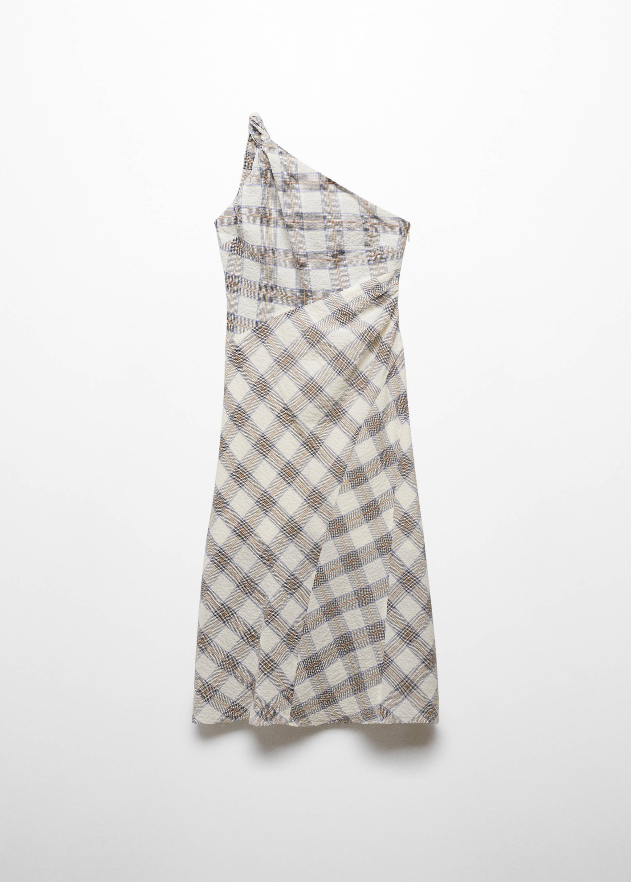 Check asymmetrical dress - Article without model