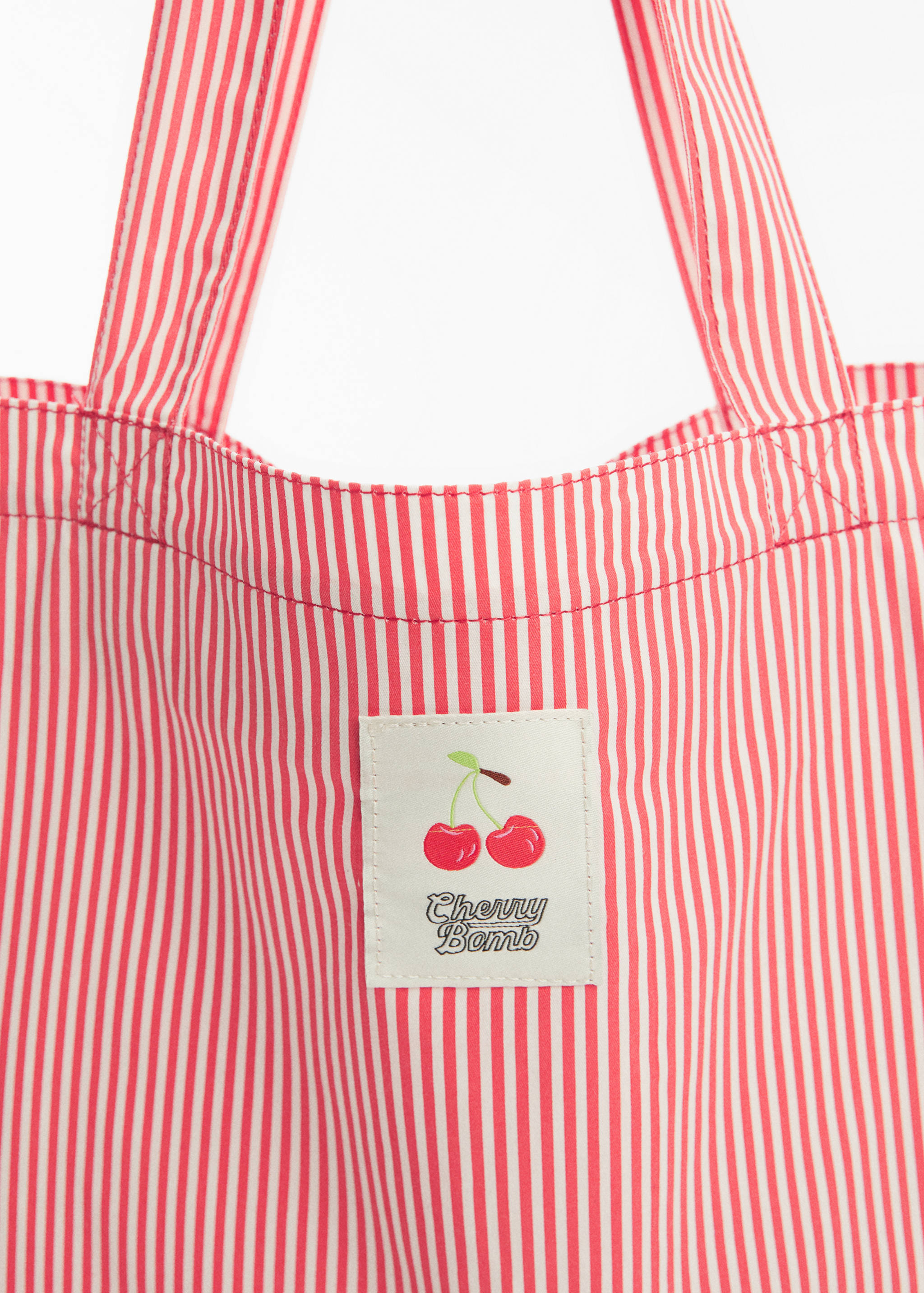 حقيبة تسوق مخططة - تفاصيل المنتج 1