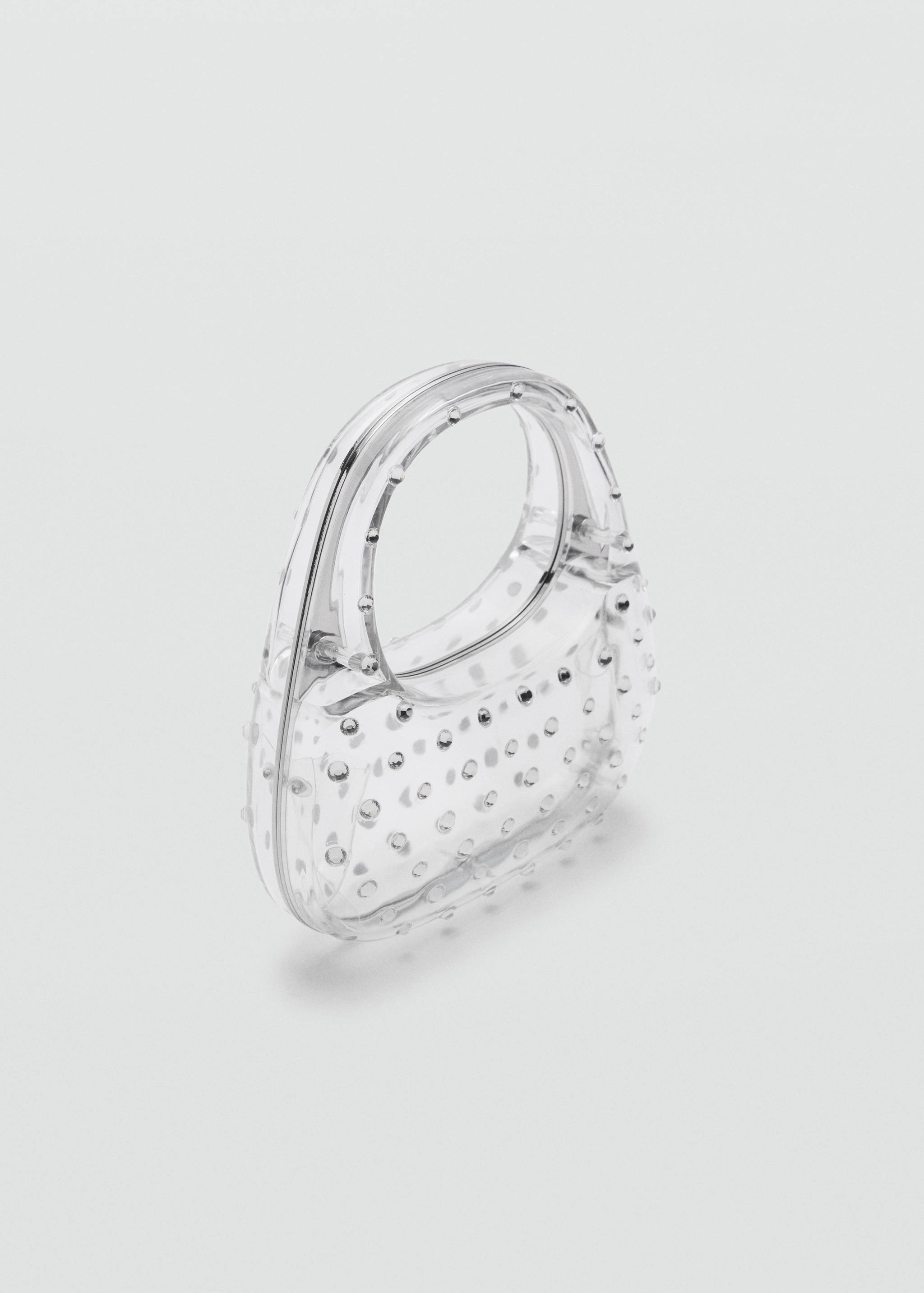 Transparent rigid bag with glitter - Medium plane