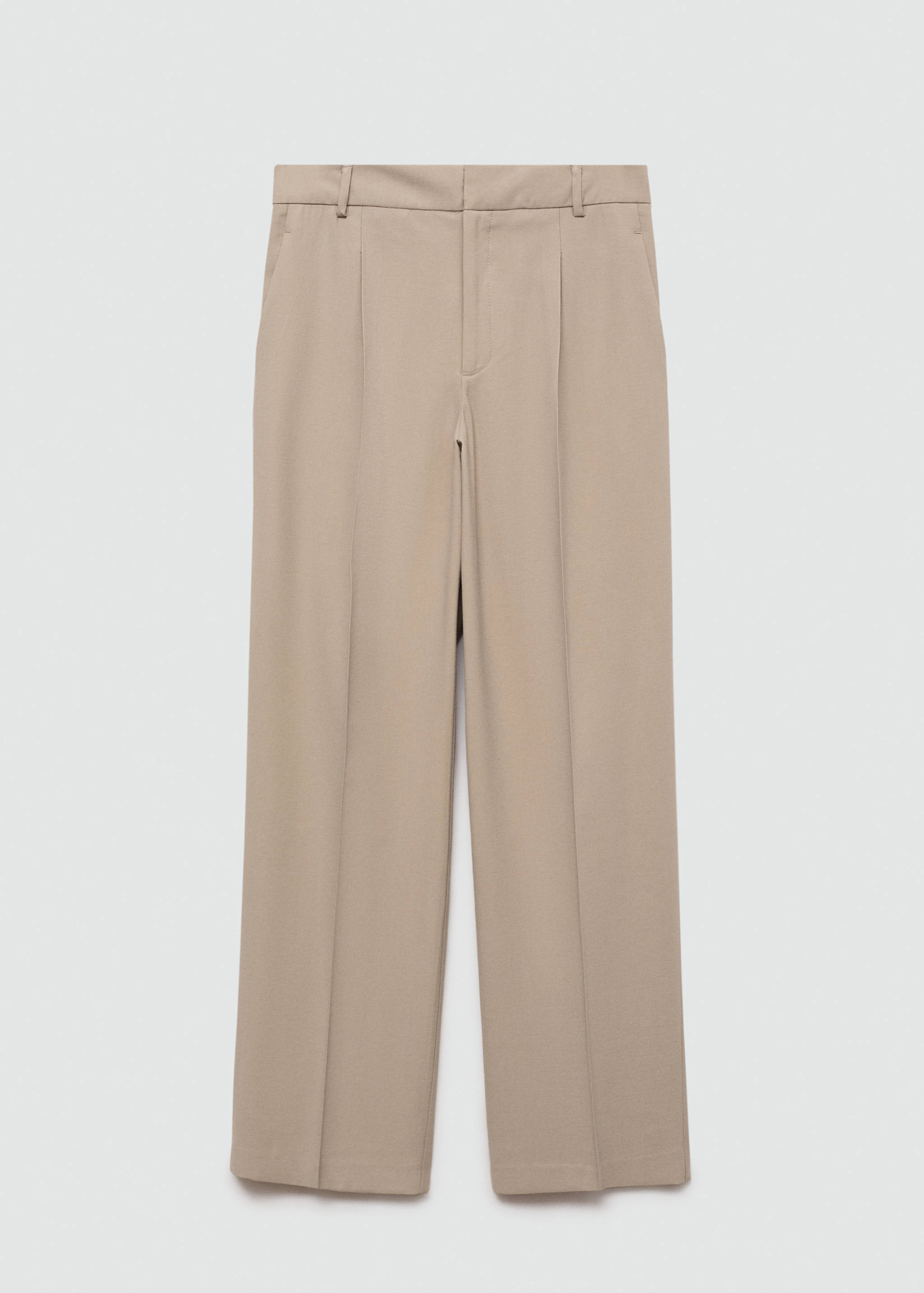 Straight-fit pleated trousers - Article without model