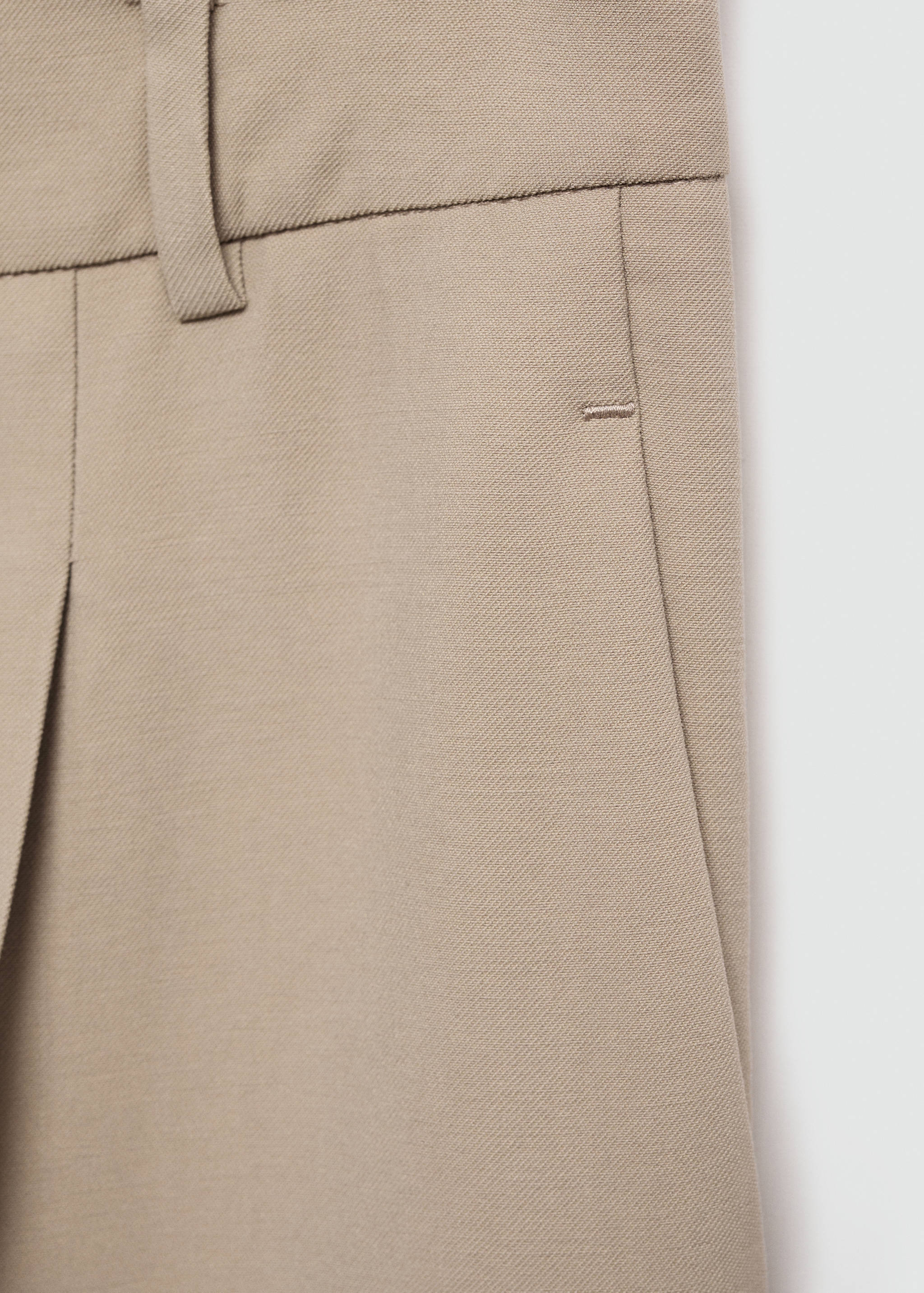 Straight-fit pleated trousers - Details of the article 0