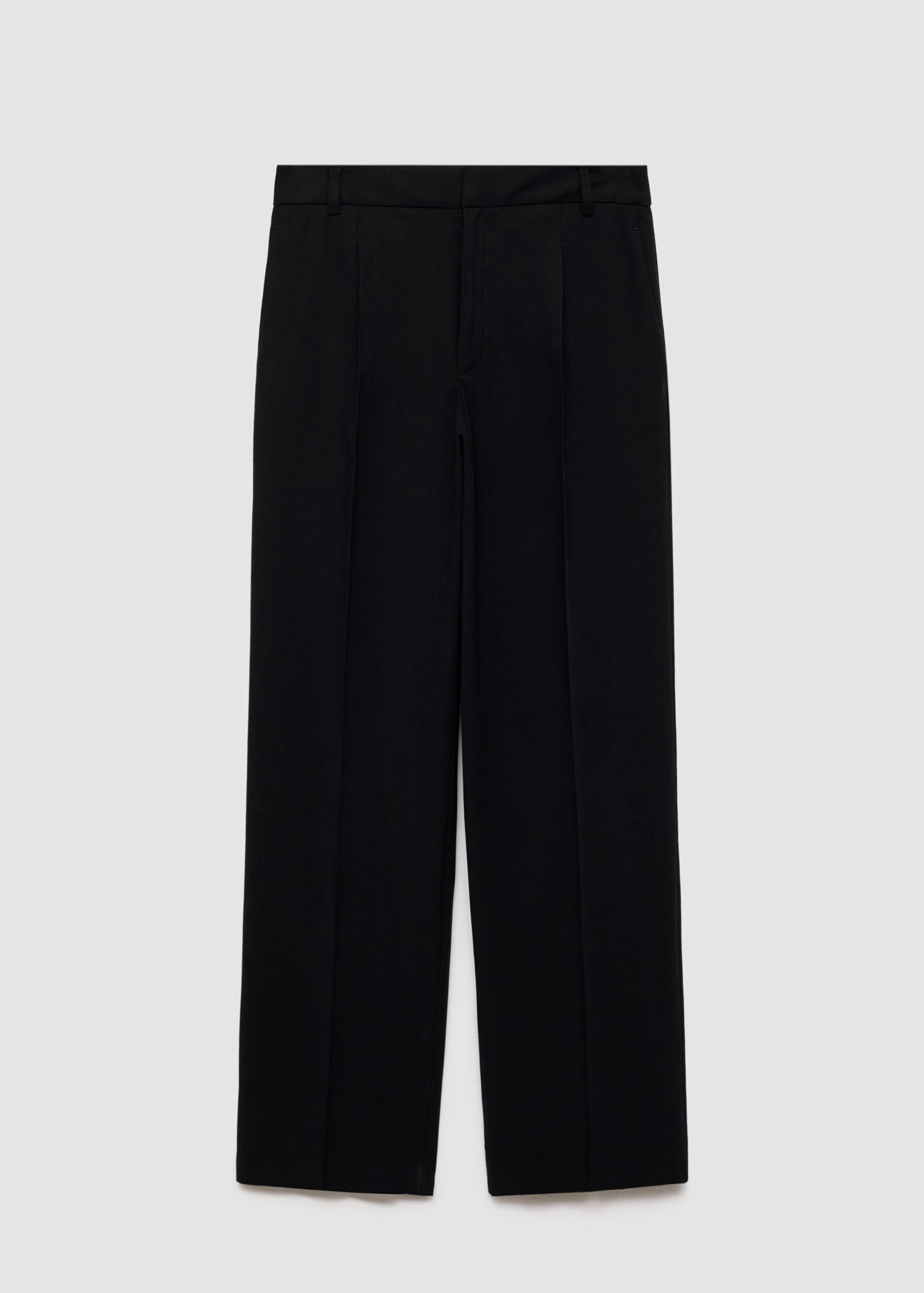 Straight-fit pleated trousers - Article without model