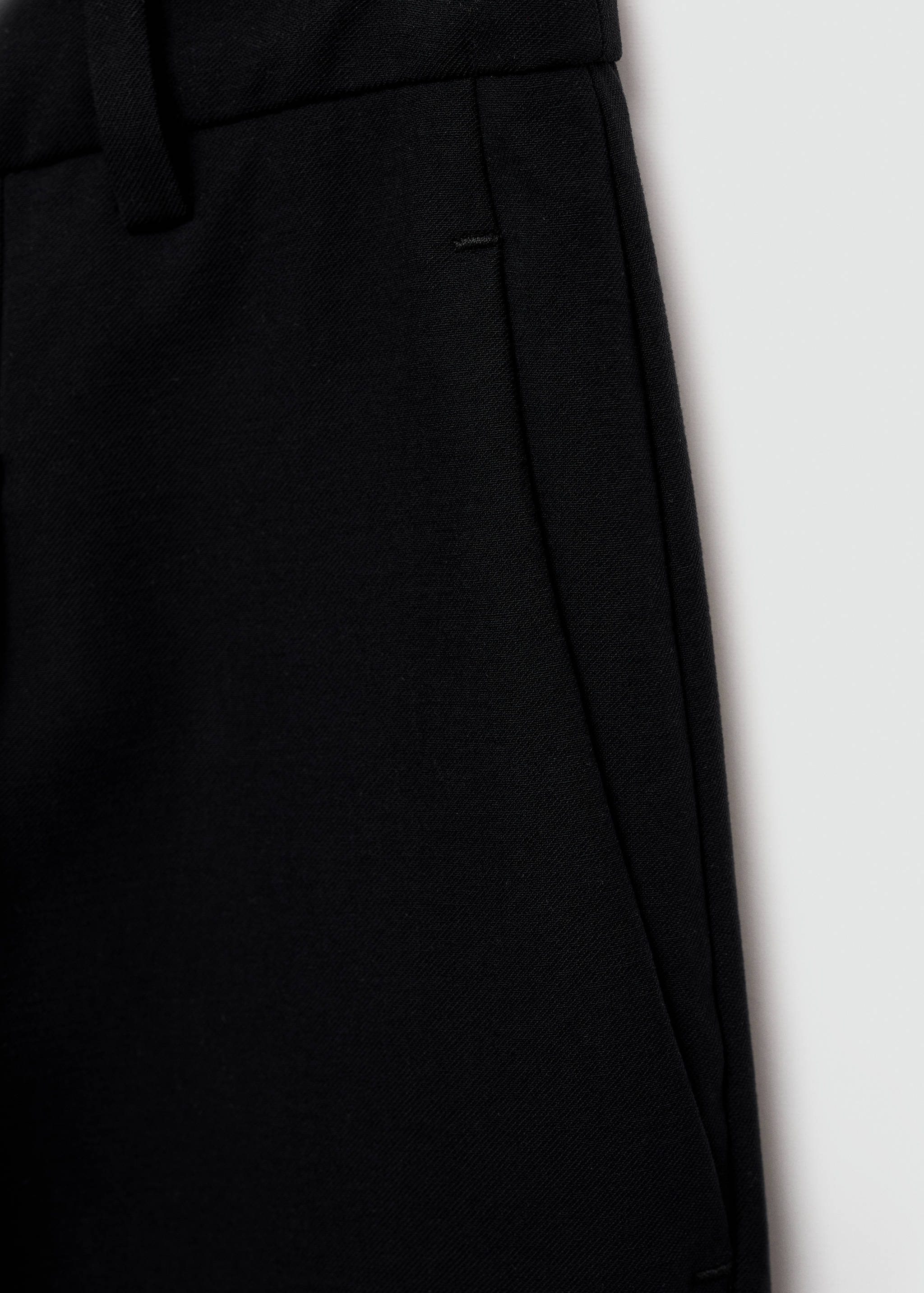 Straight-fit pleated trousers - Details of the article 0