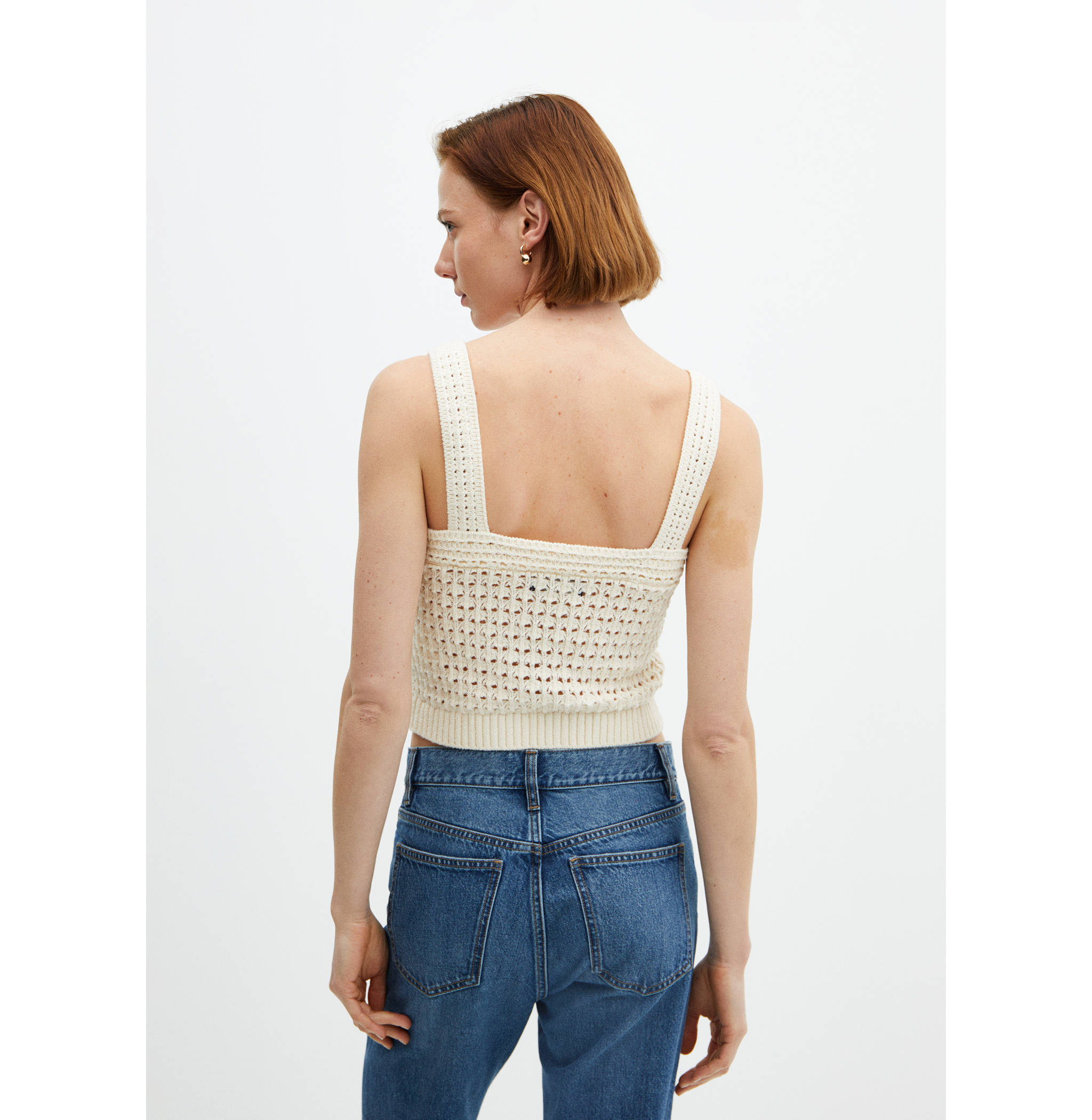 Crochet top with straps - Reverse of the article