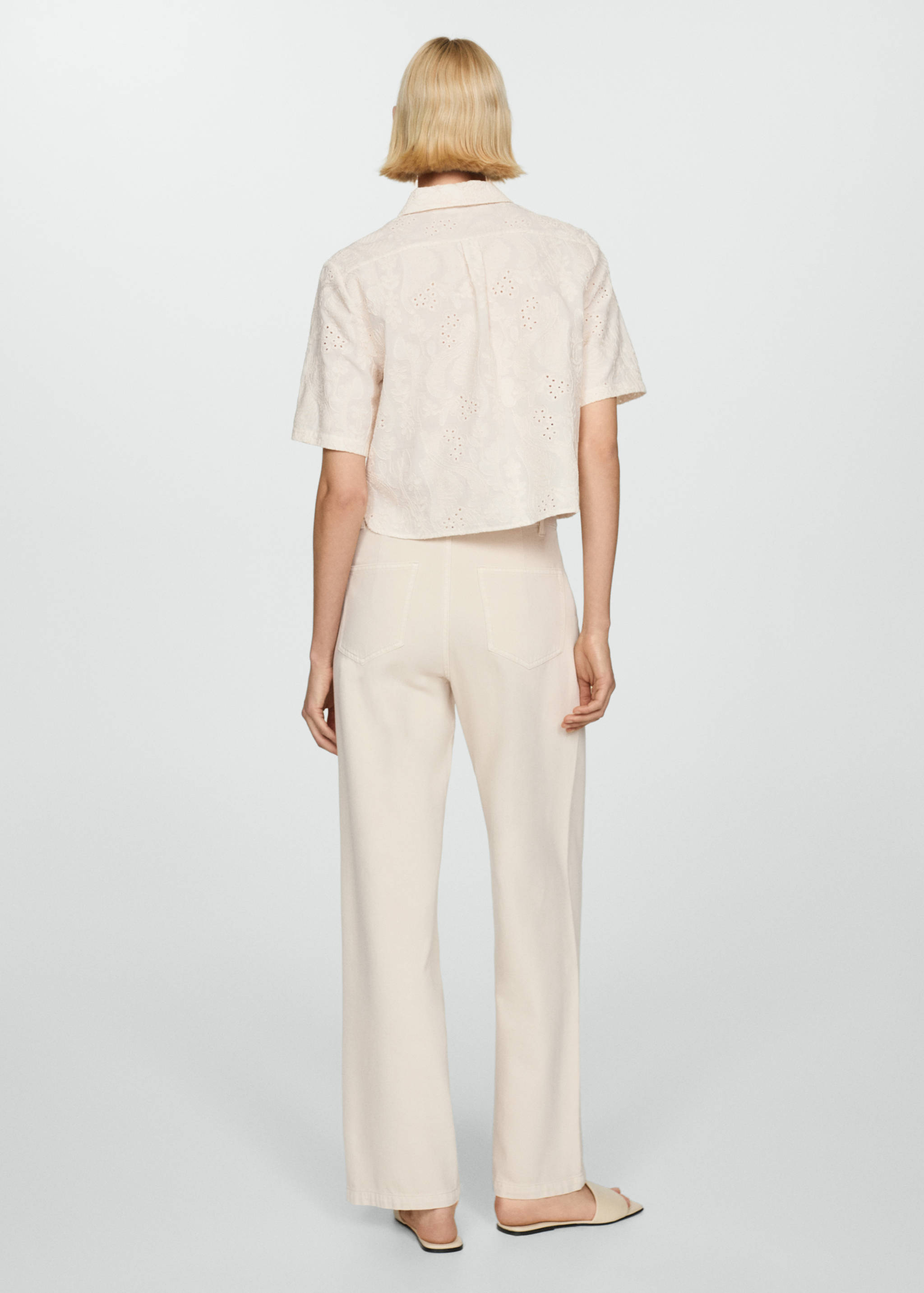 Сорочка з вишитими деталями - Зворотна сторона товару