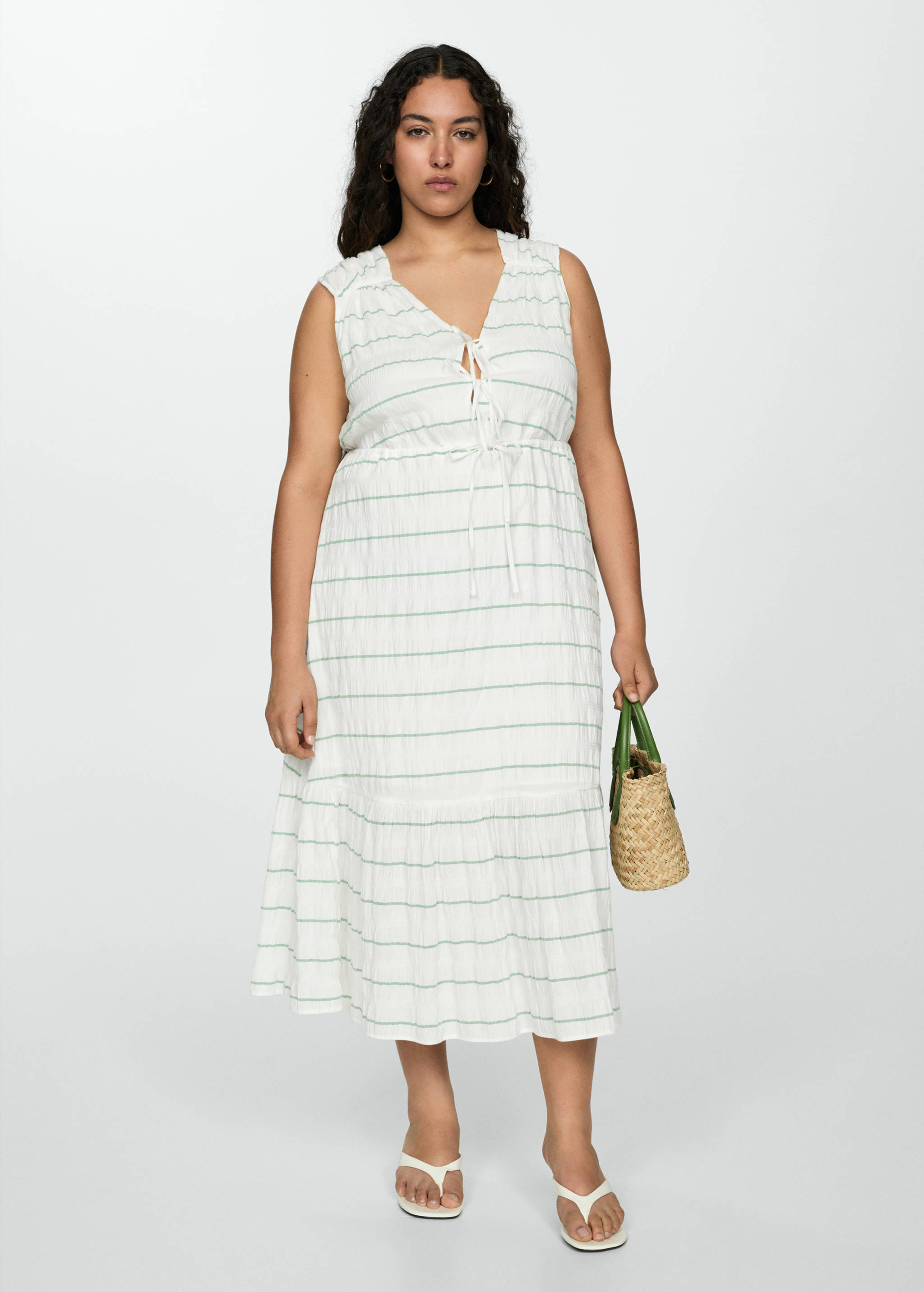 Bow striped dress - Details of the article 3