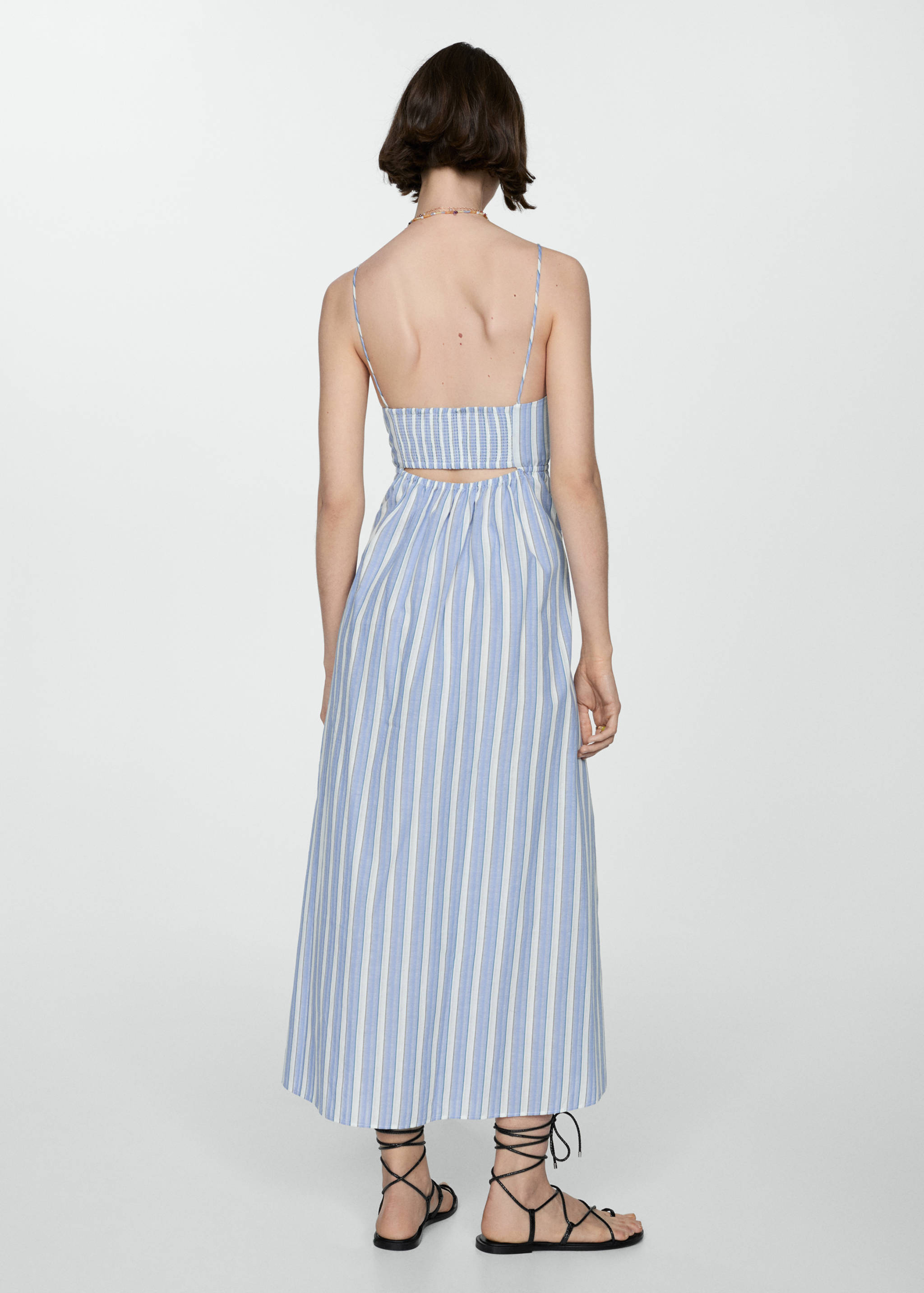 Vestido rayas abertura espalda - Reverso del artículo