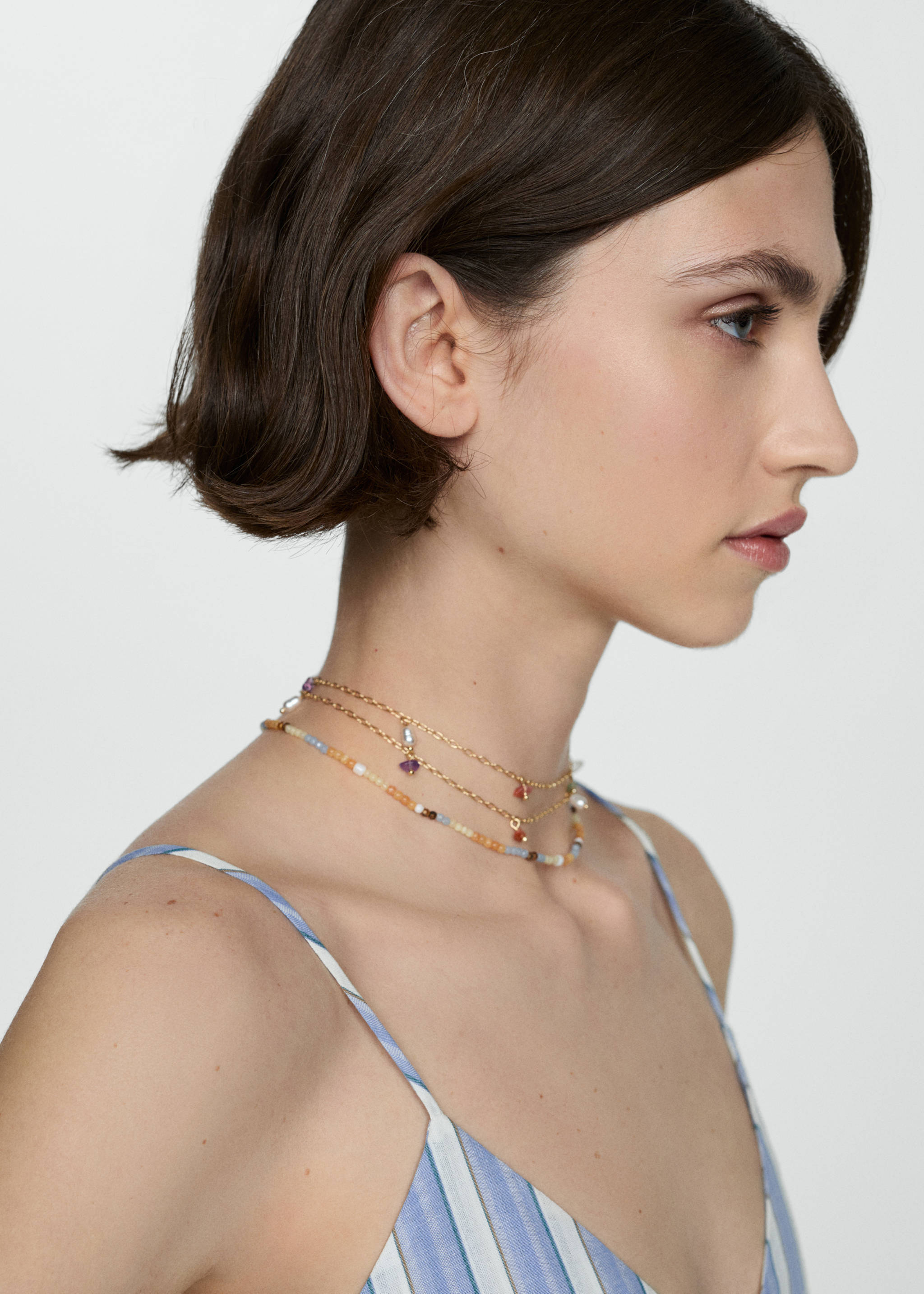 Vestido rayas abertura espalda - Detalle del artículo 1