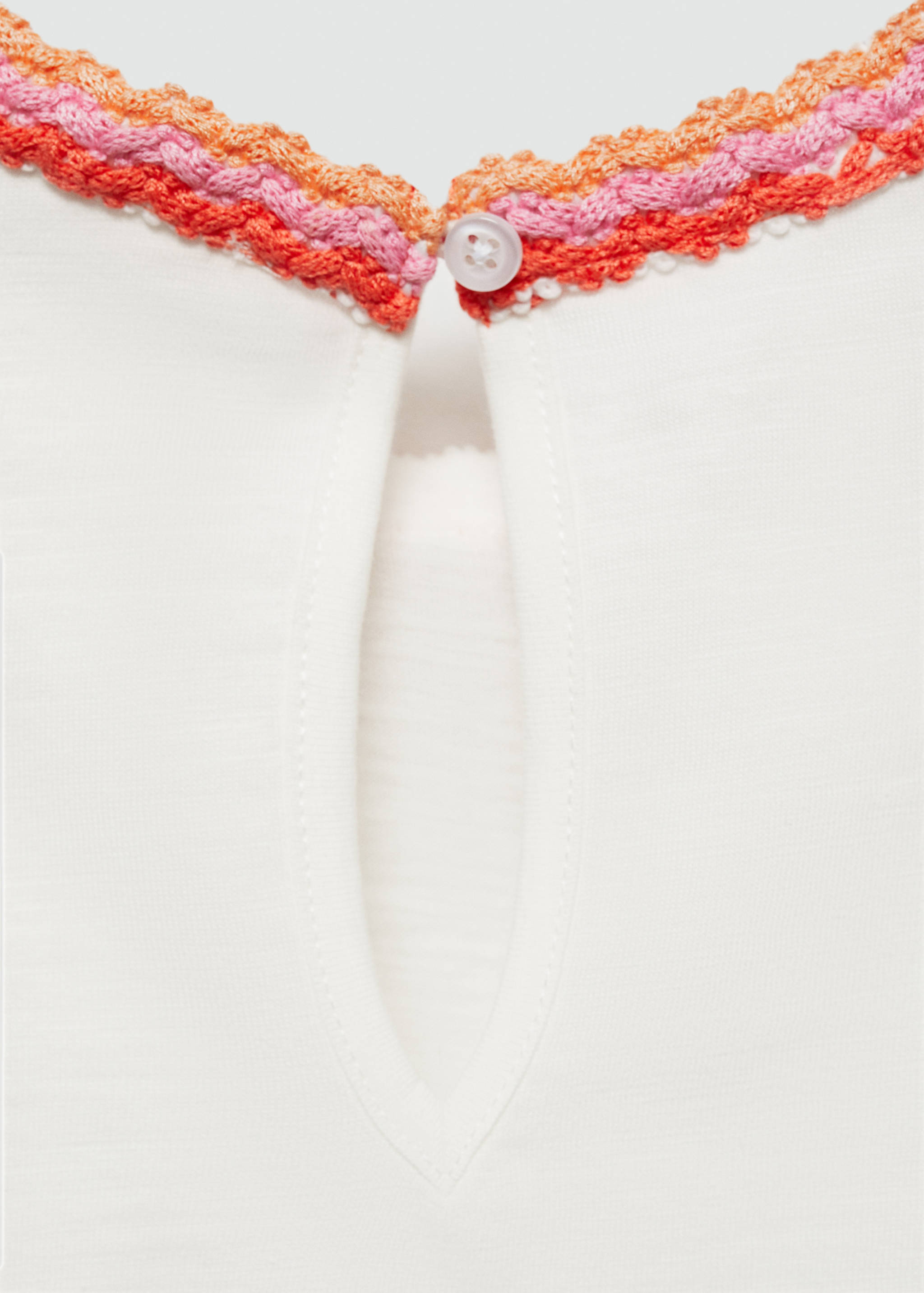 T-shirt bretelles détail brodé - Détail de l'article 0