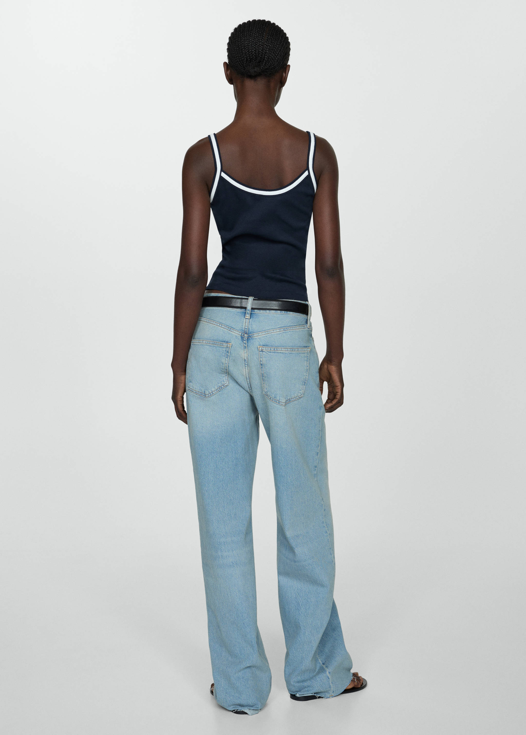 Combined knitted top with straps - Reverse of the article