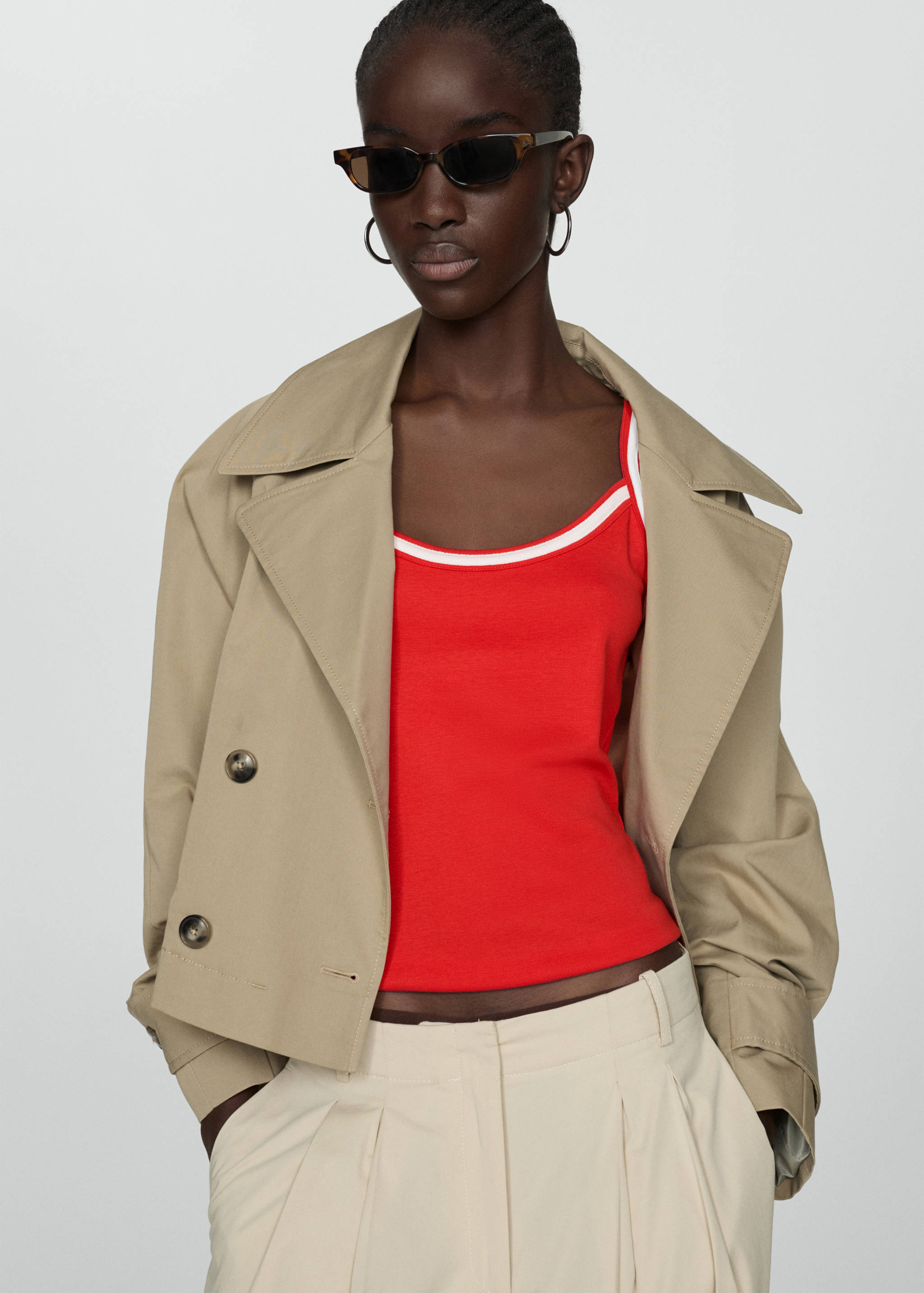 Combined knitted top with straps - Details of the article 2