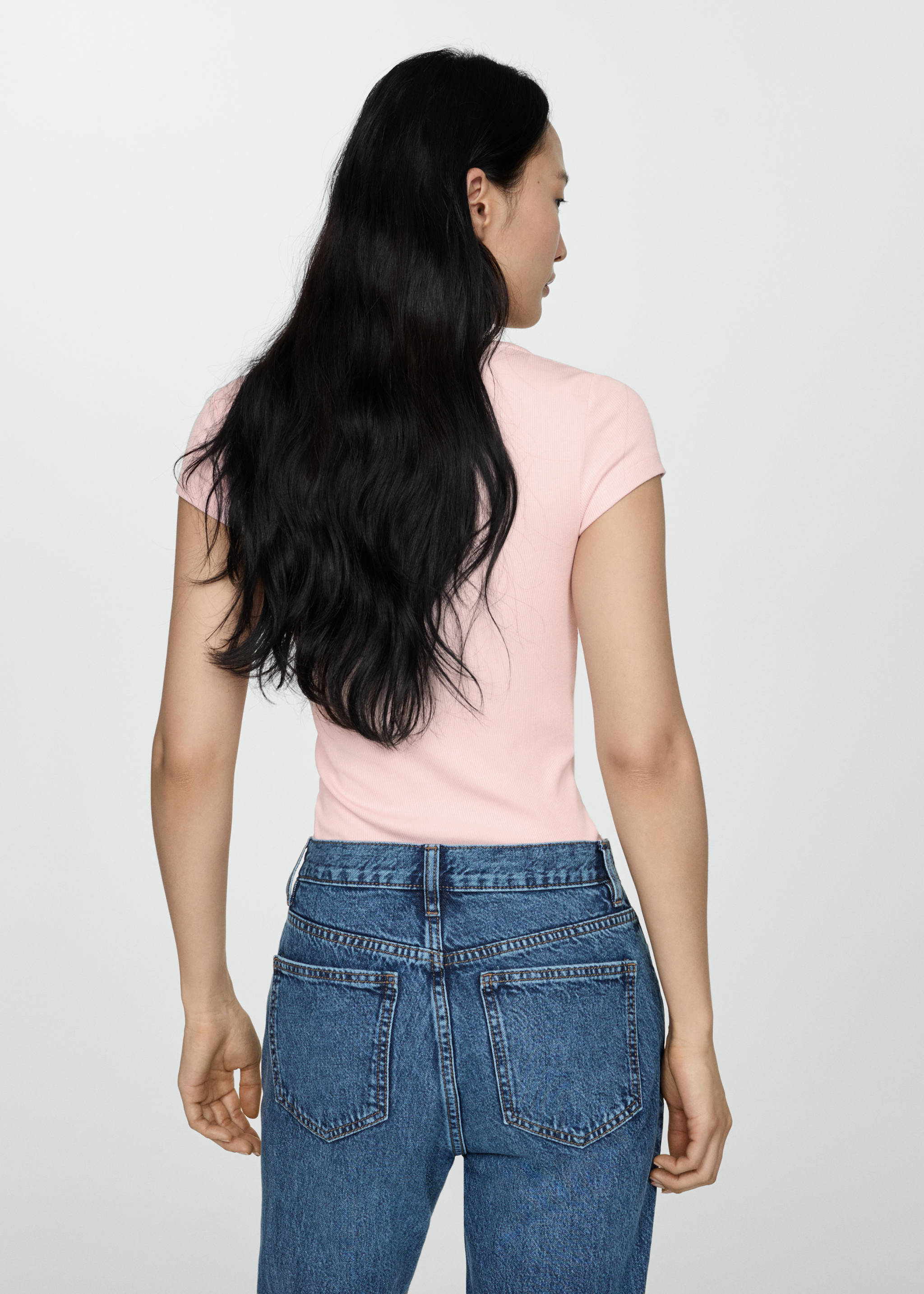 Camiseta escote drapeado - Reverso del artículo