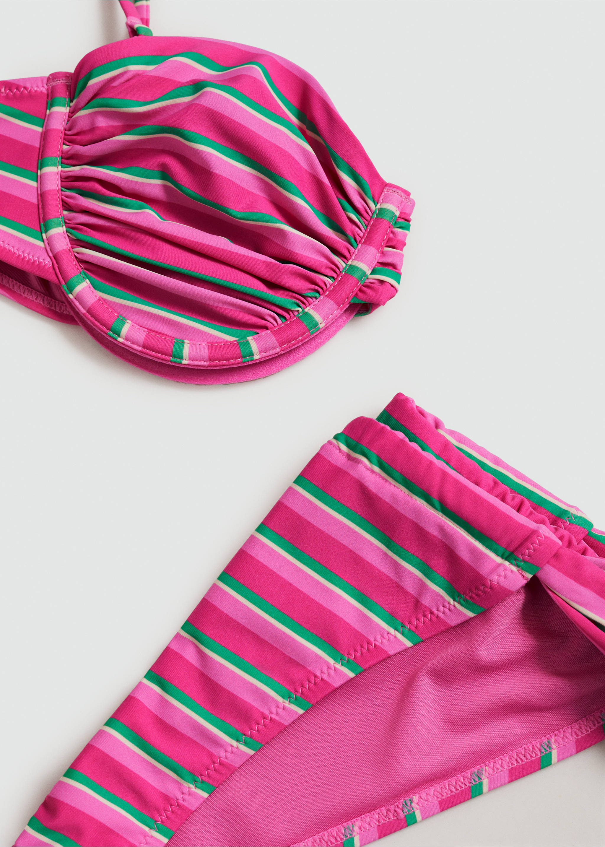 Çizgi desenli bikini altı - Ürün detayı 8, Fuşya. Ref: 67029227-00.