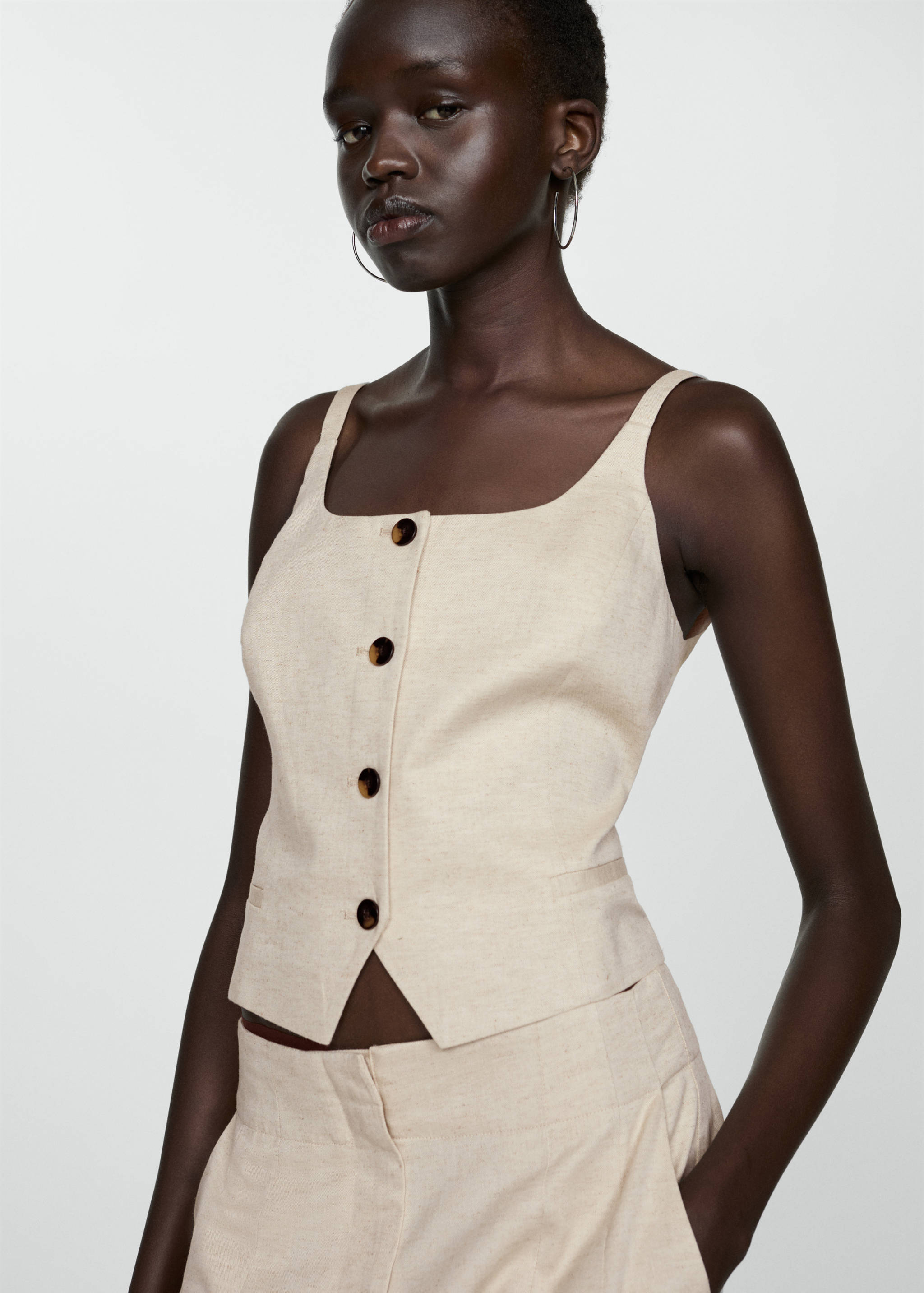 Top coton boutons - Plan moyen