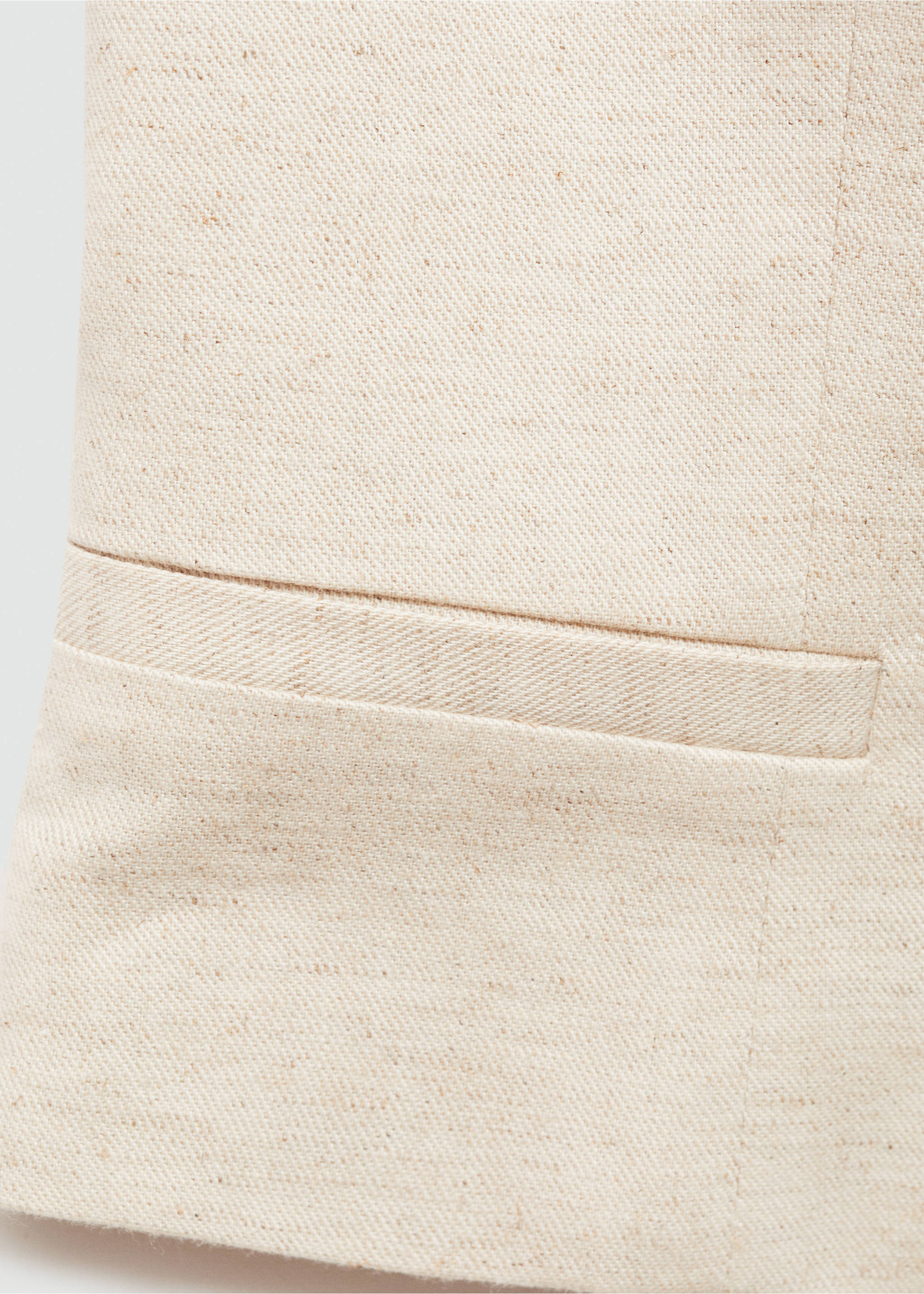 Buttons cotton top - Details of the article 8, Ecru. Ref: 67029405-00.