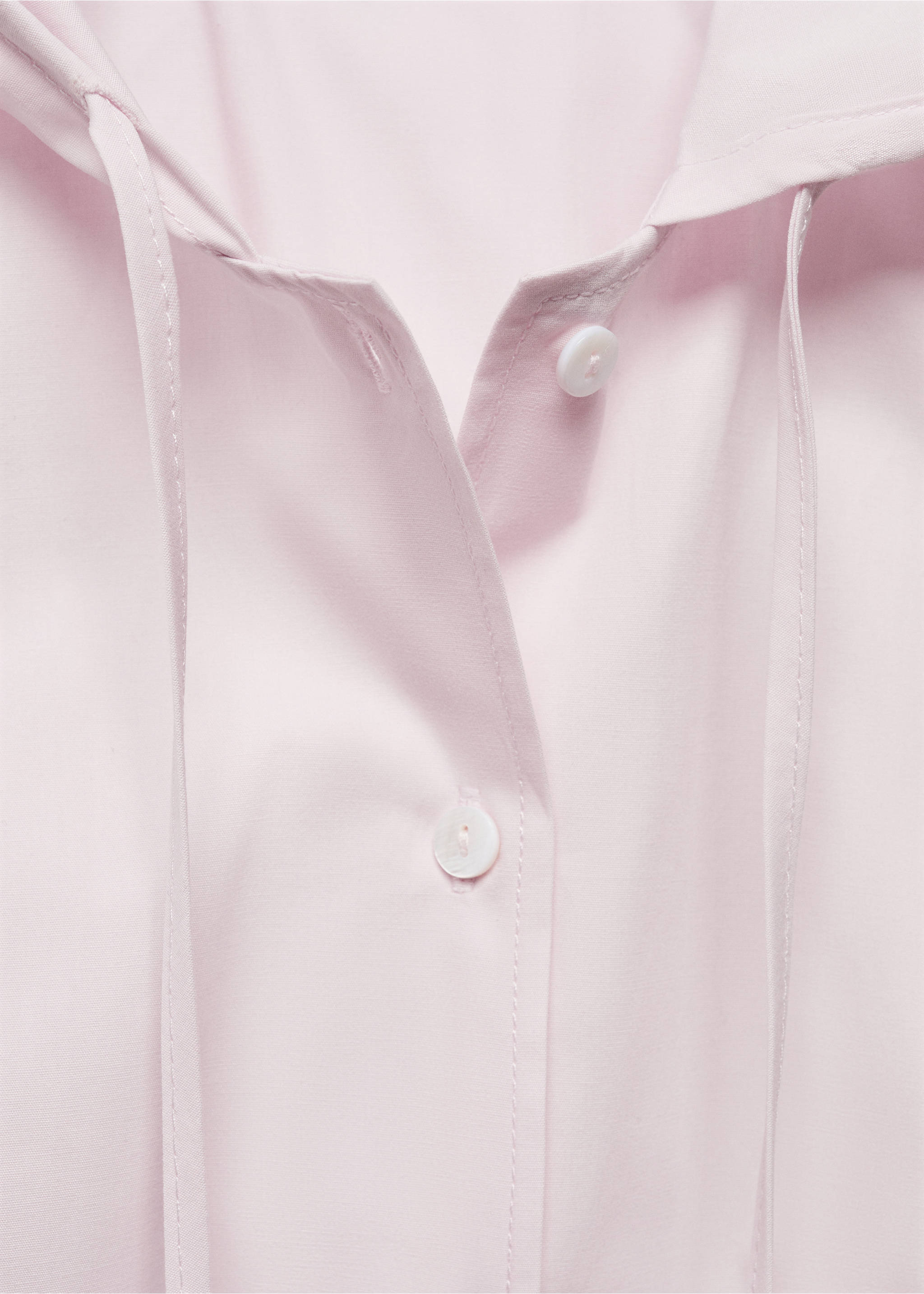 Sleeveless hooded shirt - Details of the article 8, Pastel Pink. Ref: 67029605-00.