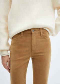 Flared cropped corduroy trousers — Medium Brown 7