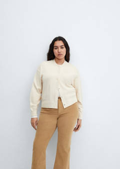 Flared cropped corduroy trousers — Medium Brown 8