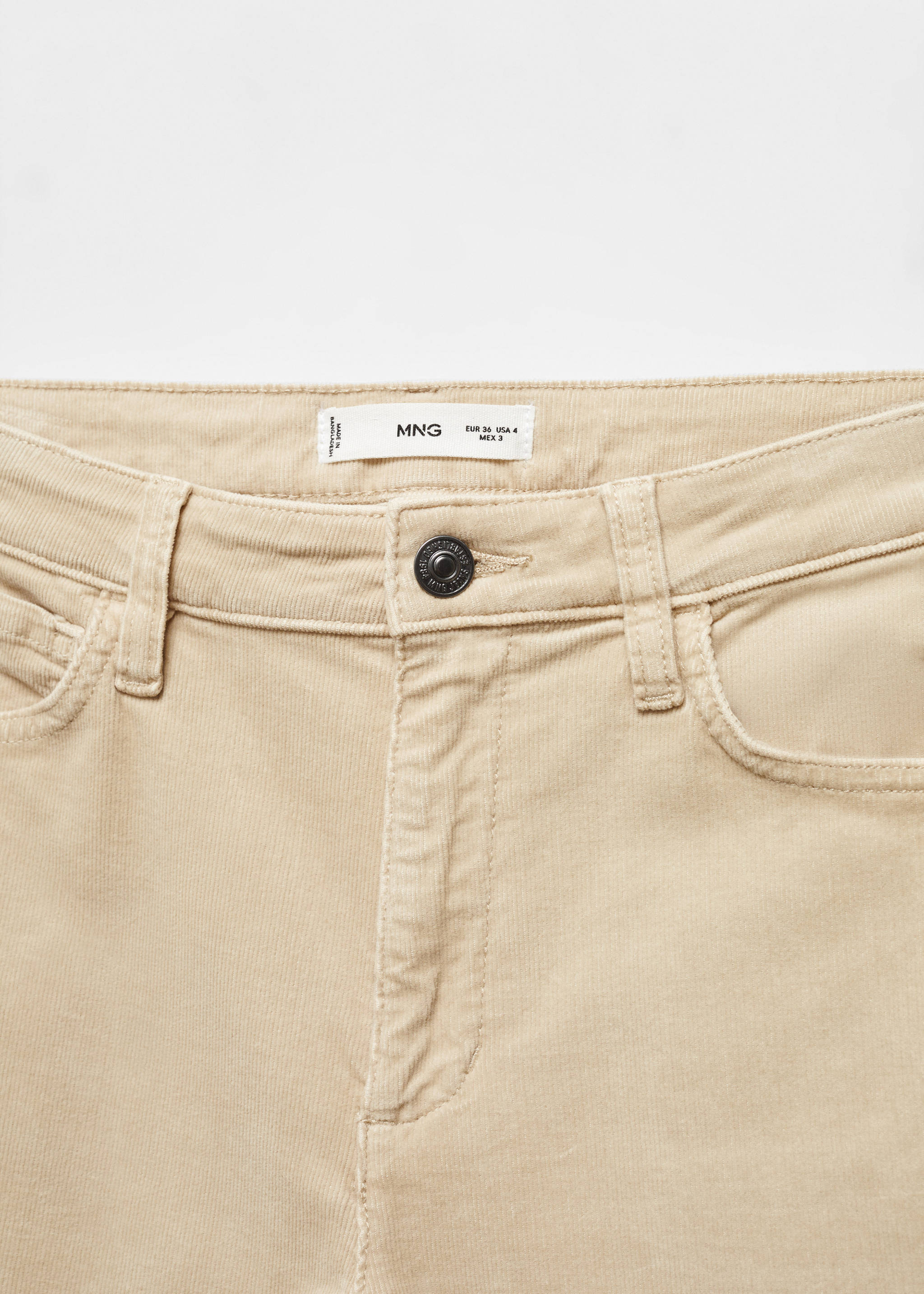 Flared cropped corduroy trousers - Details of the article 8