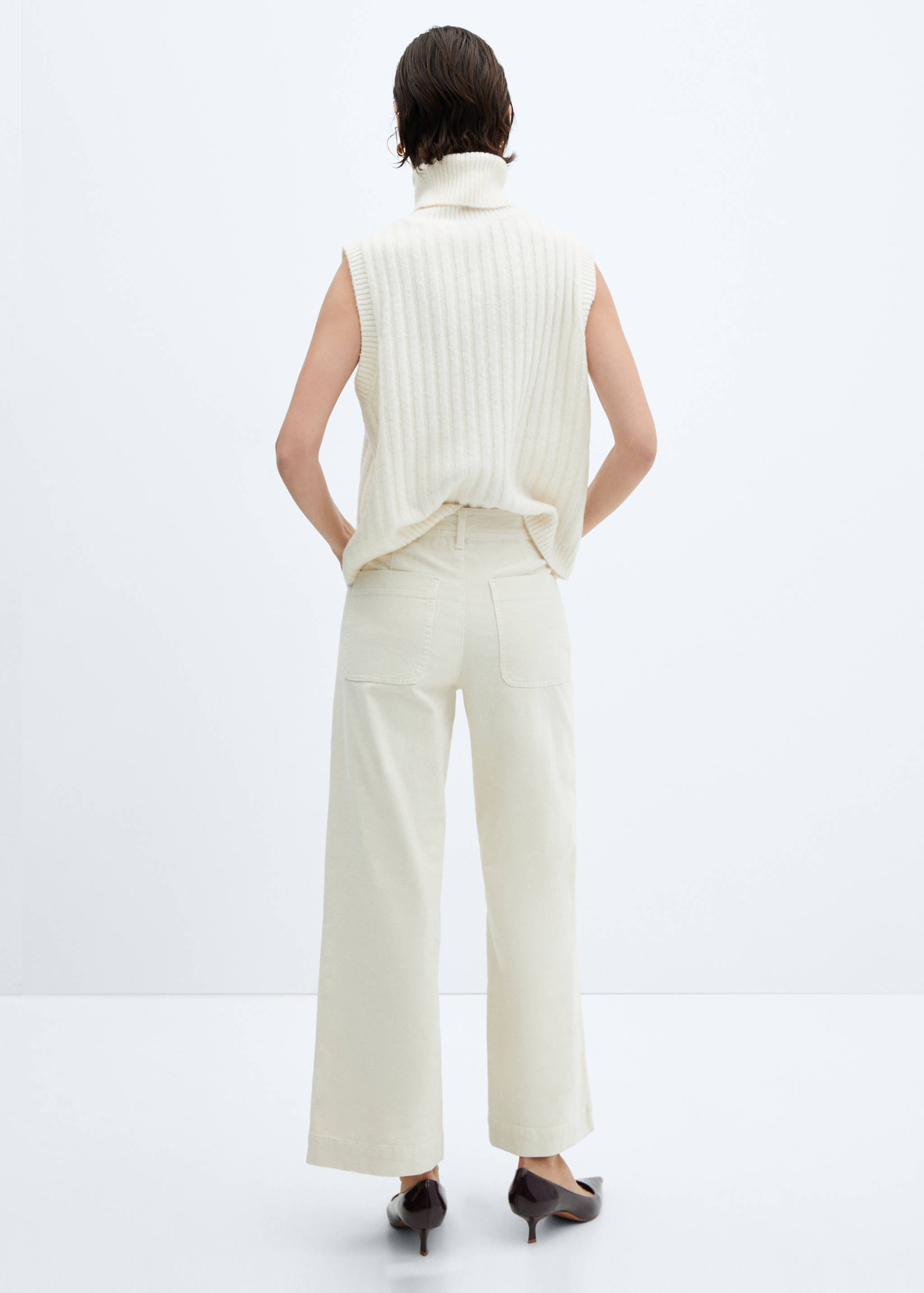 Corduroy culotte trousers - Reverse of the article
