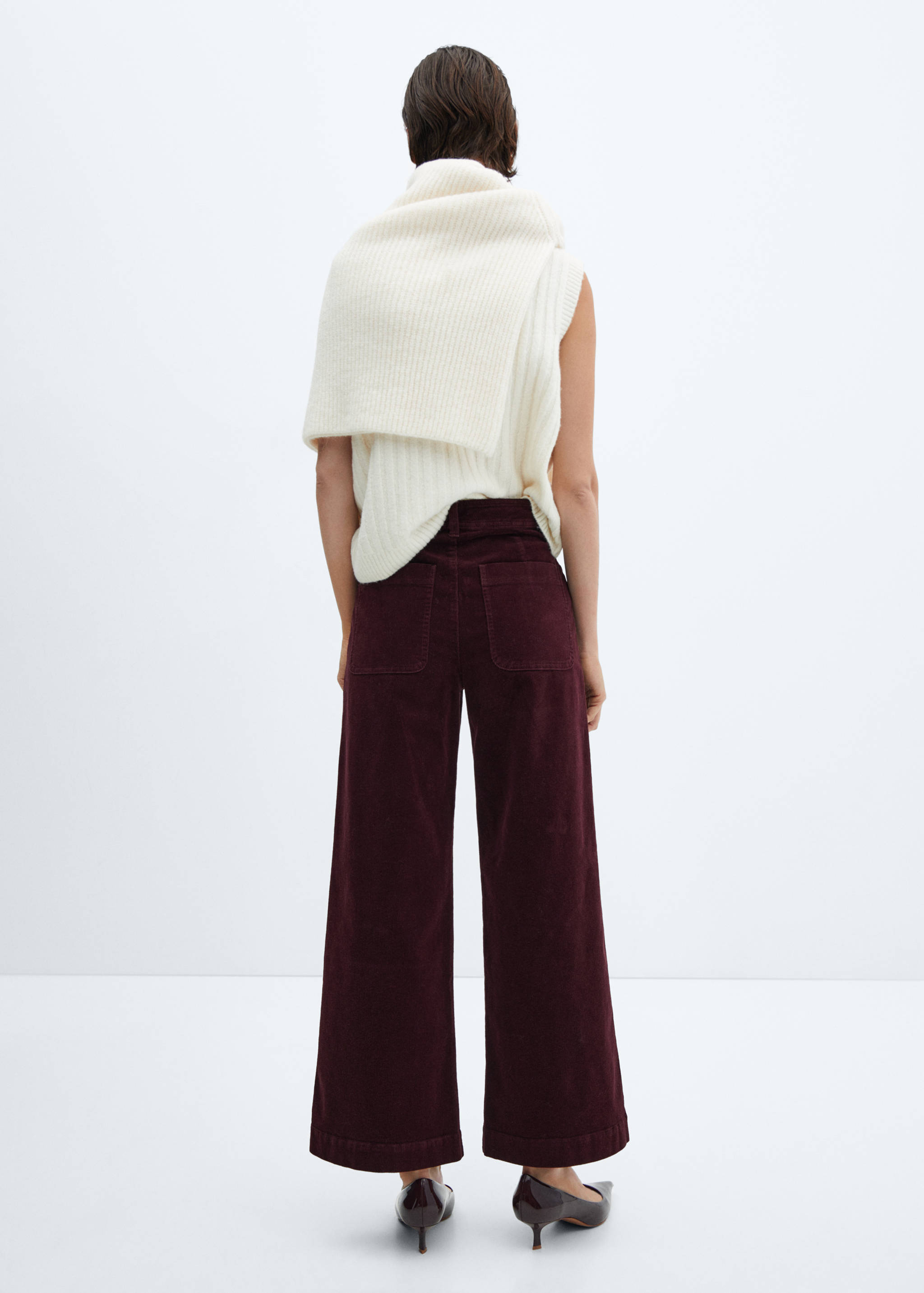 Corduroy culotte trousers - Reverse of the article