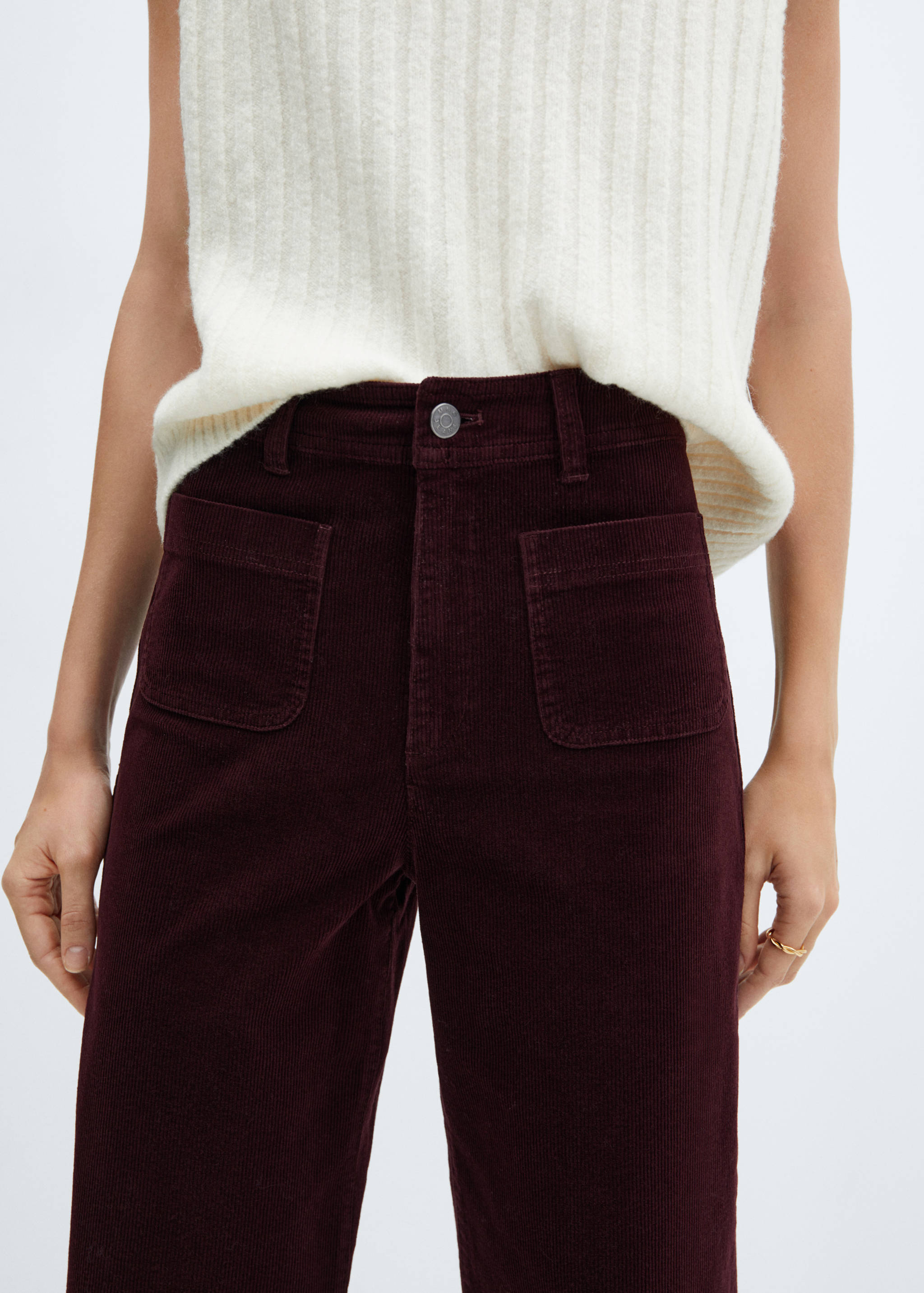Corduroy culotte trousers - Details of the article 4