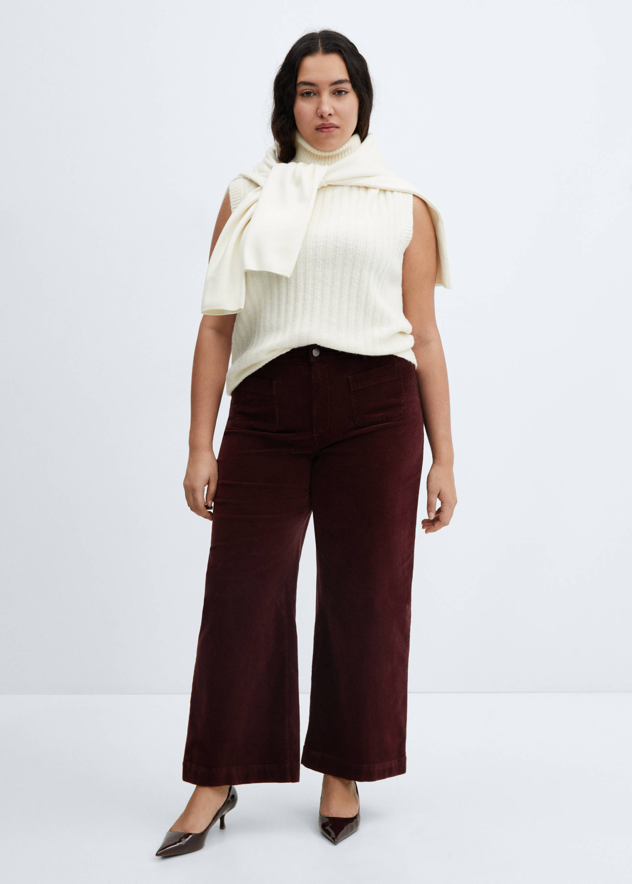 Corduroy culotte trousers - Details of the article 3