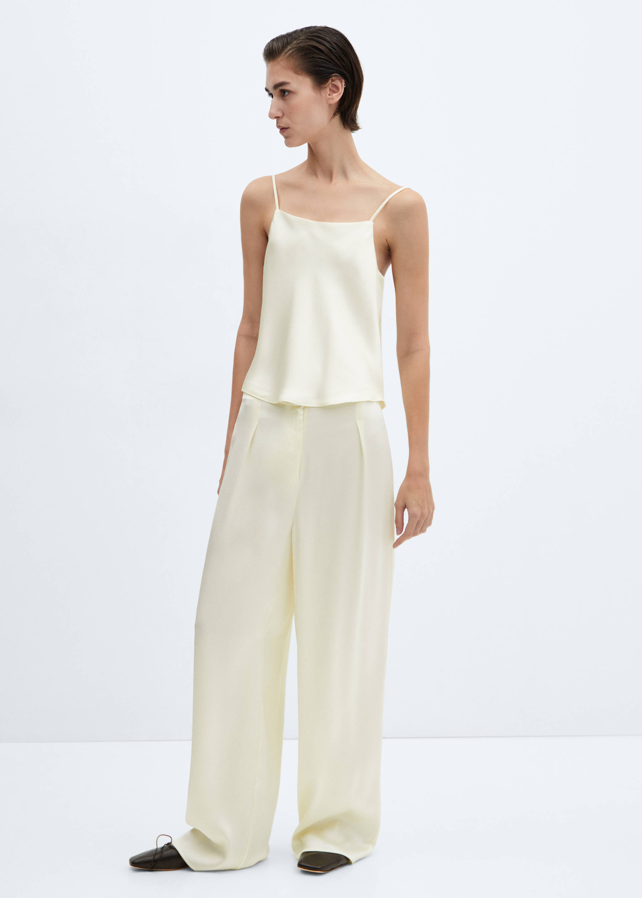 Satin top with straps - General plane