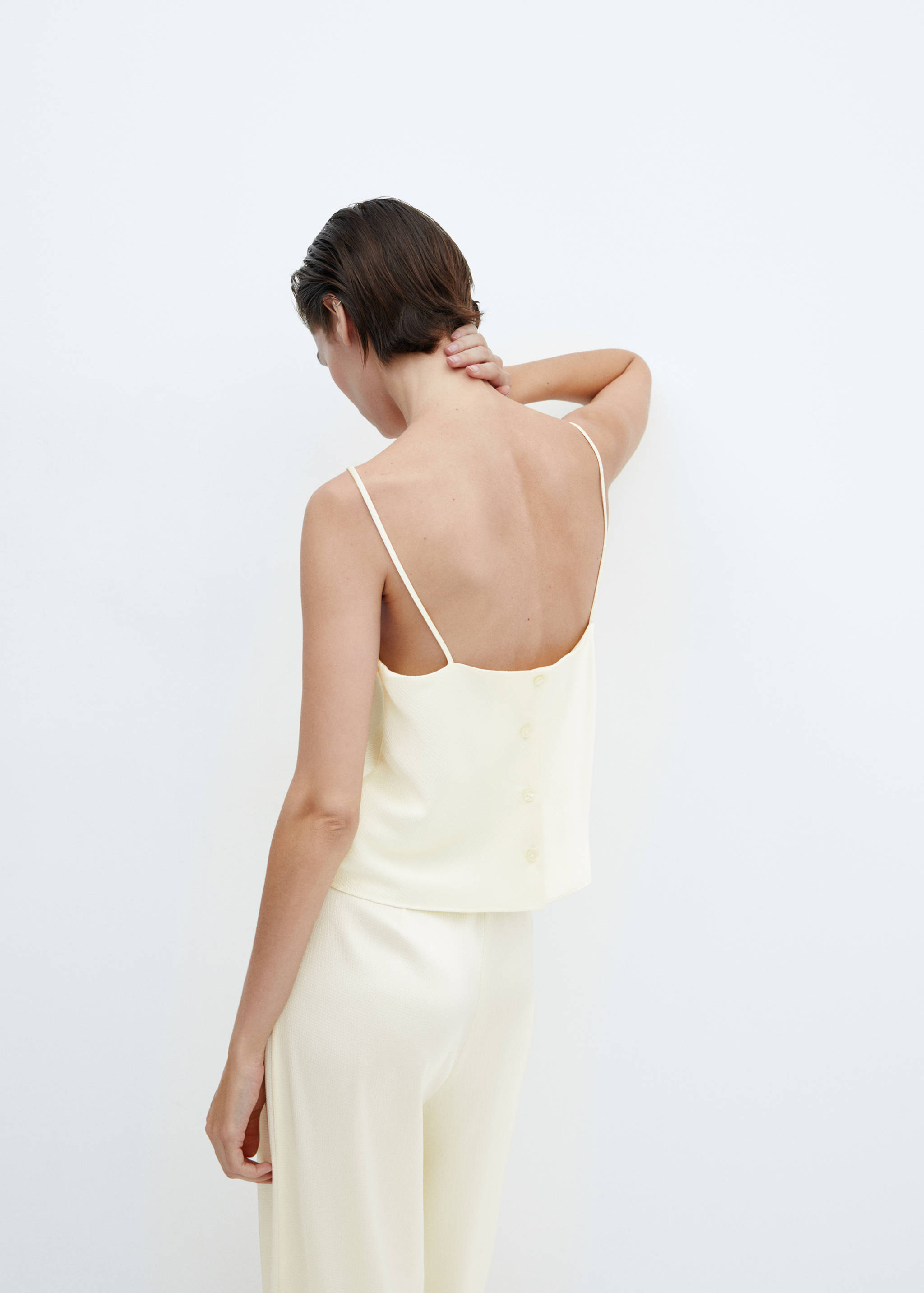 Satin top with straps - Reverse of the article