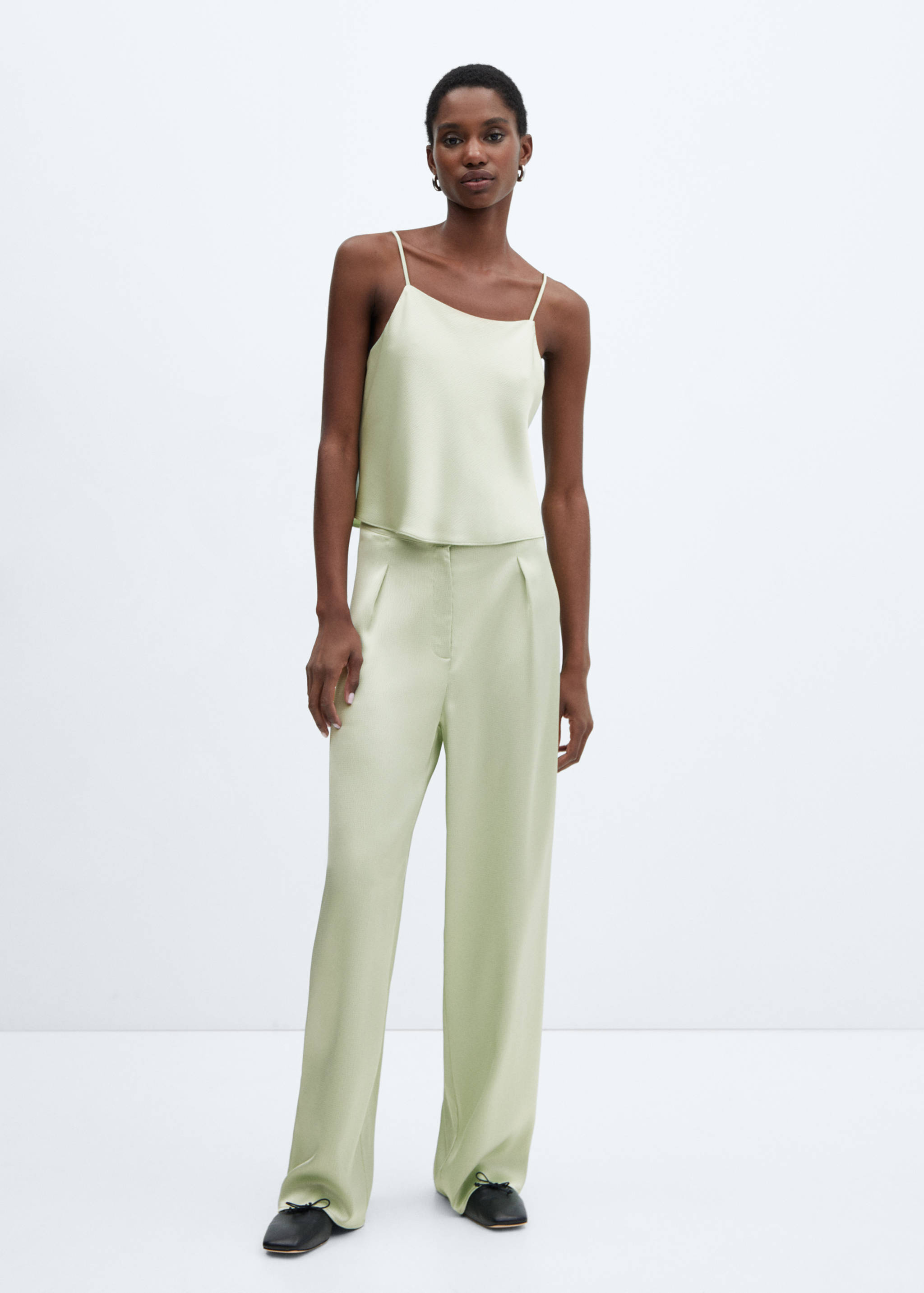 Satin top with straps - General plane