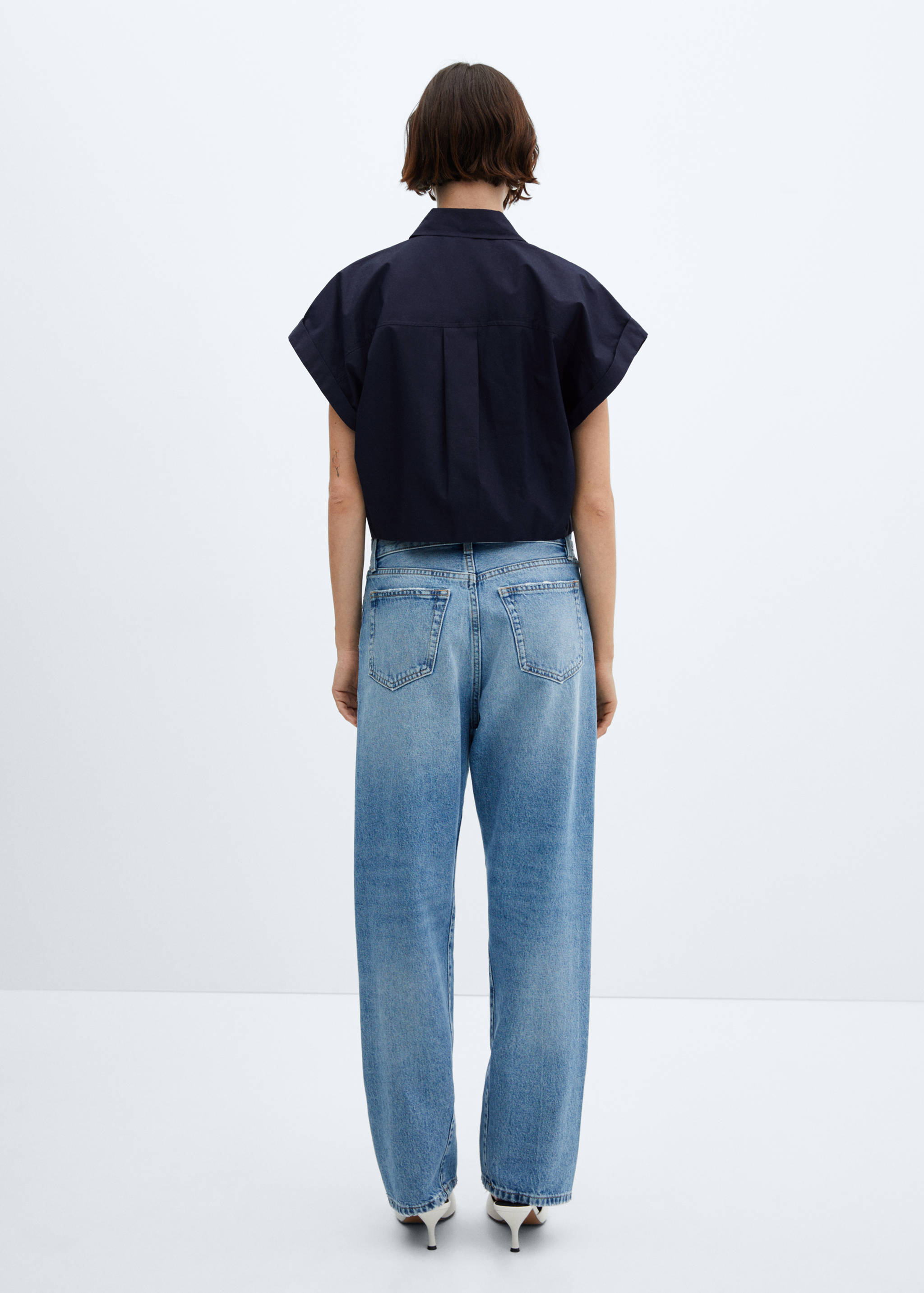 قميص قصير قطني 100٪ - الجهة الخلفية للمنتج