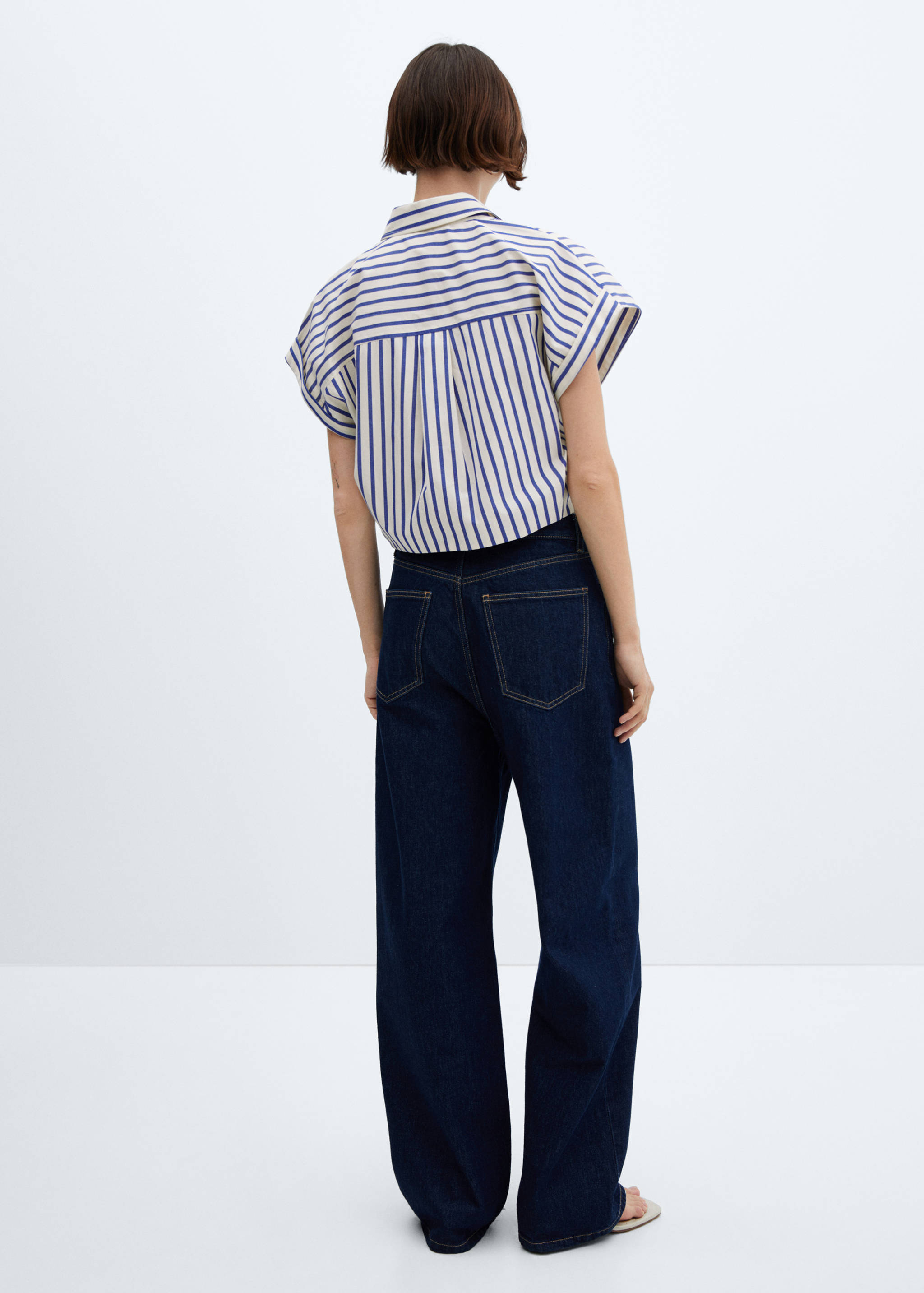 Striped cropped shirt - Reverse of the article