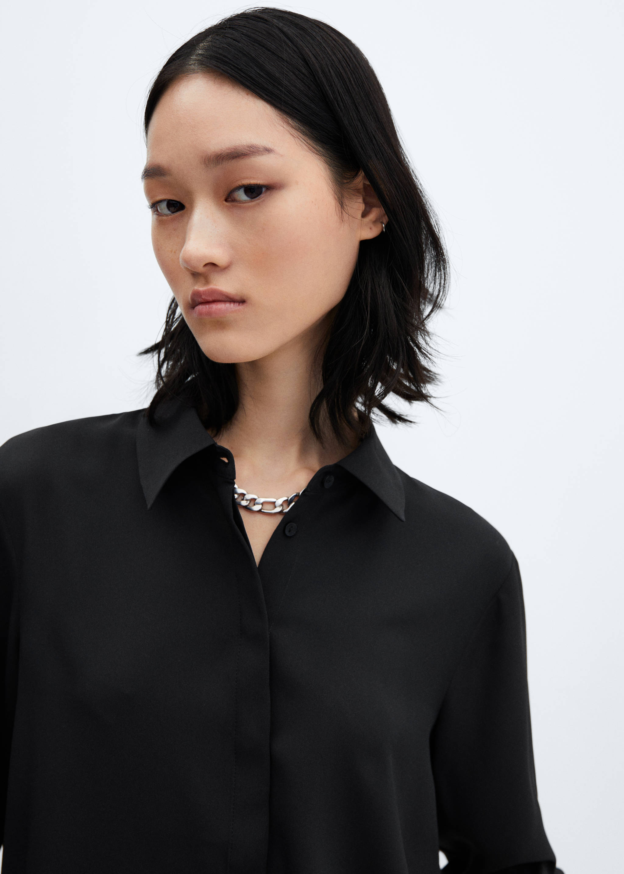 Regular flowy shirt - Details of the article 1