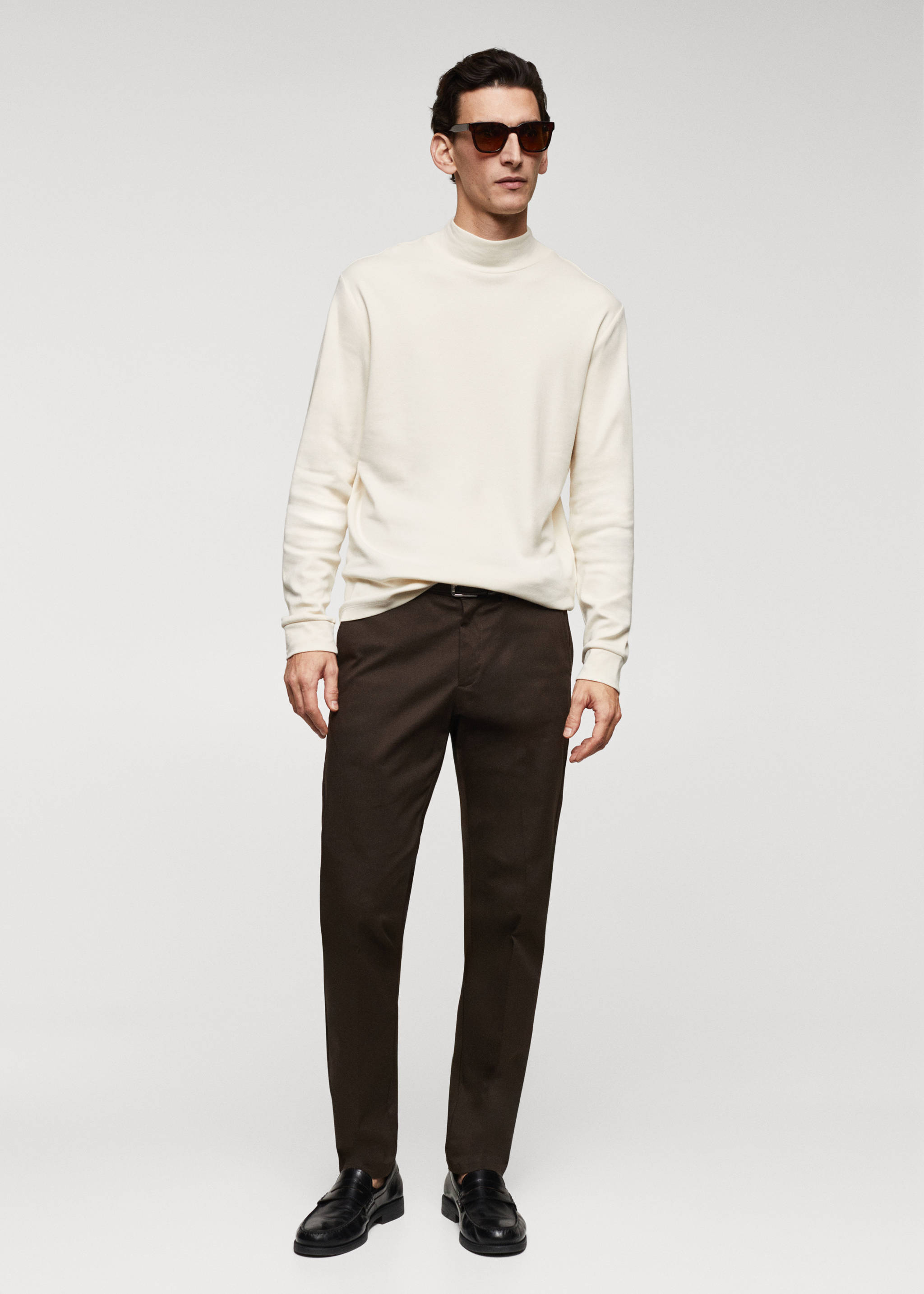 Camiseta manga larga cuello perkins - Plano general