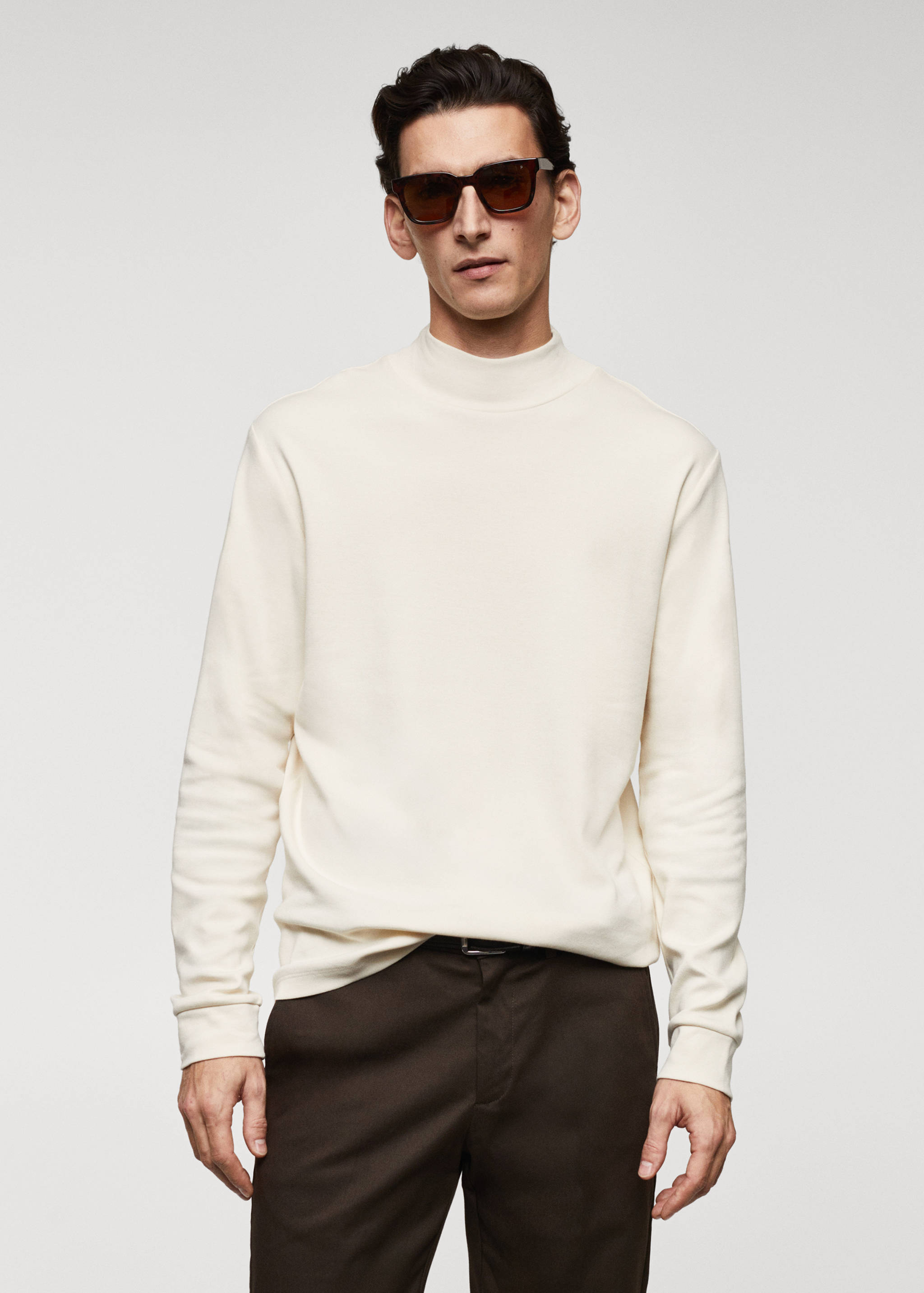 Camiseta manga larga cuello perkins - Plano medio