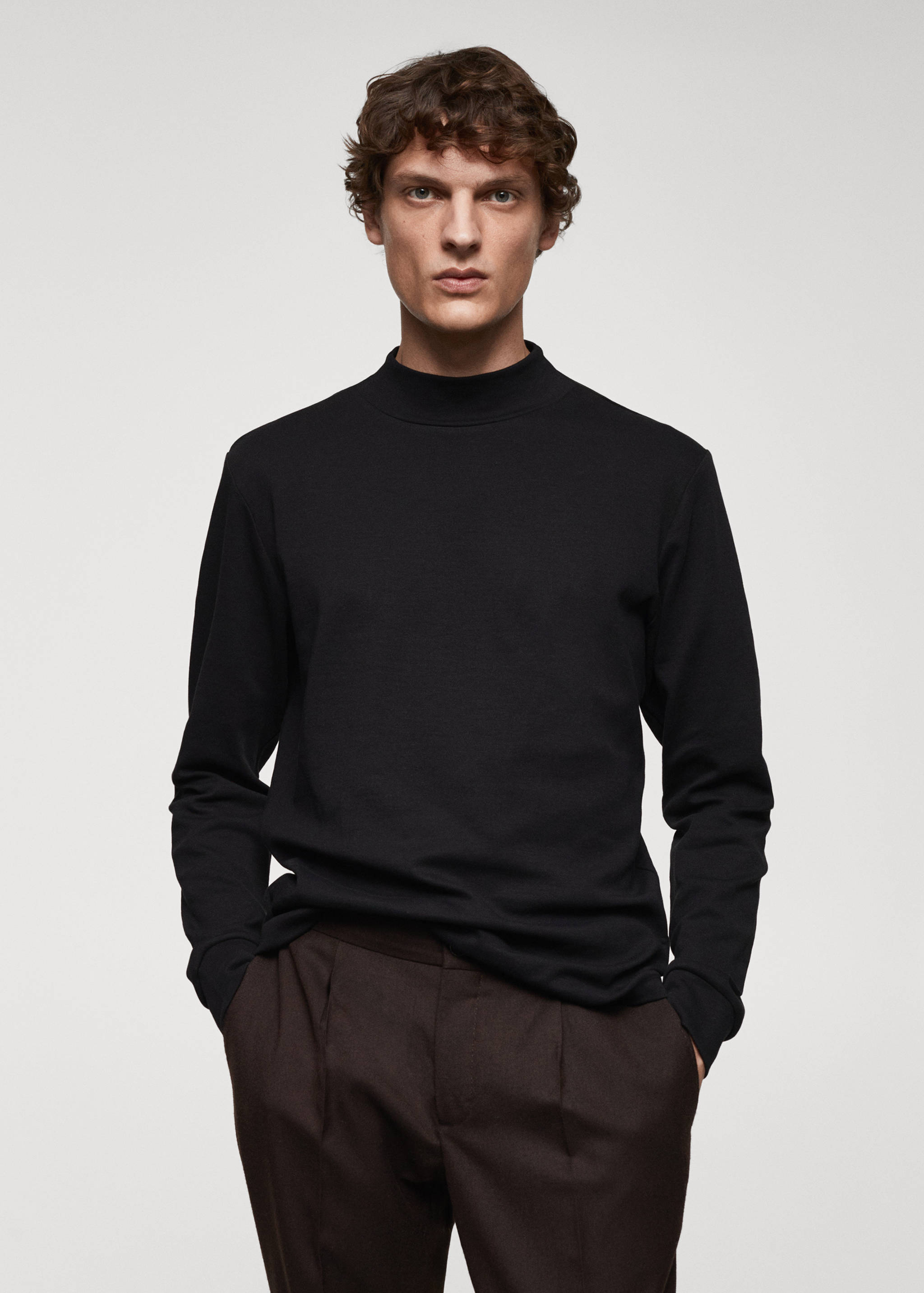 Camiseta manga larga cuello perkins - Plano medio