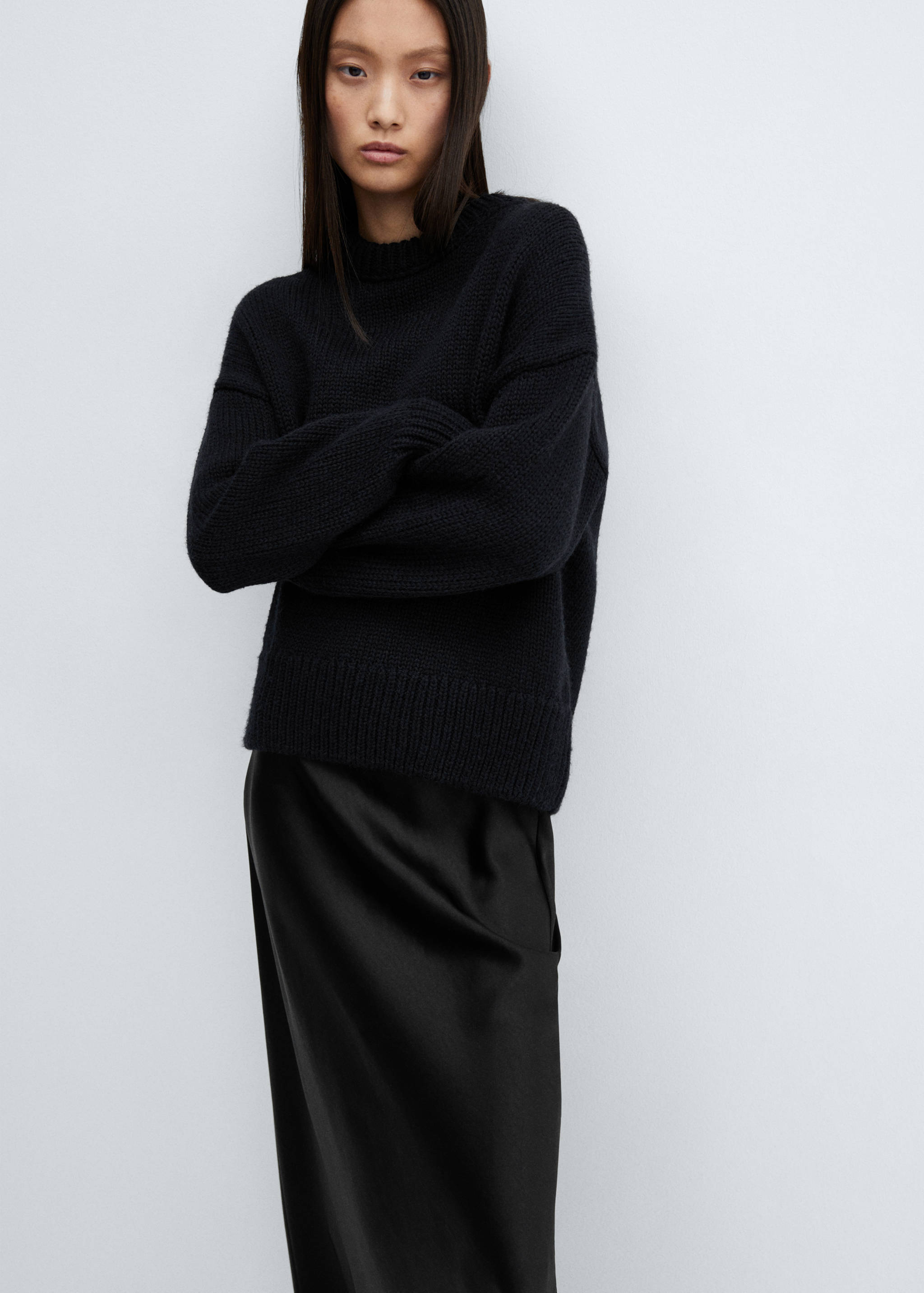 Falda midi satinada - Detalle del artículo 1